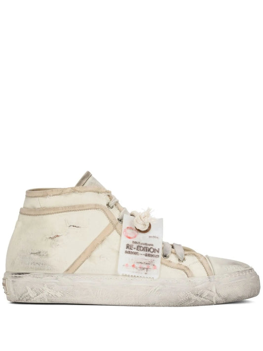 lace-up mid-top sneakers