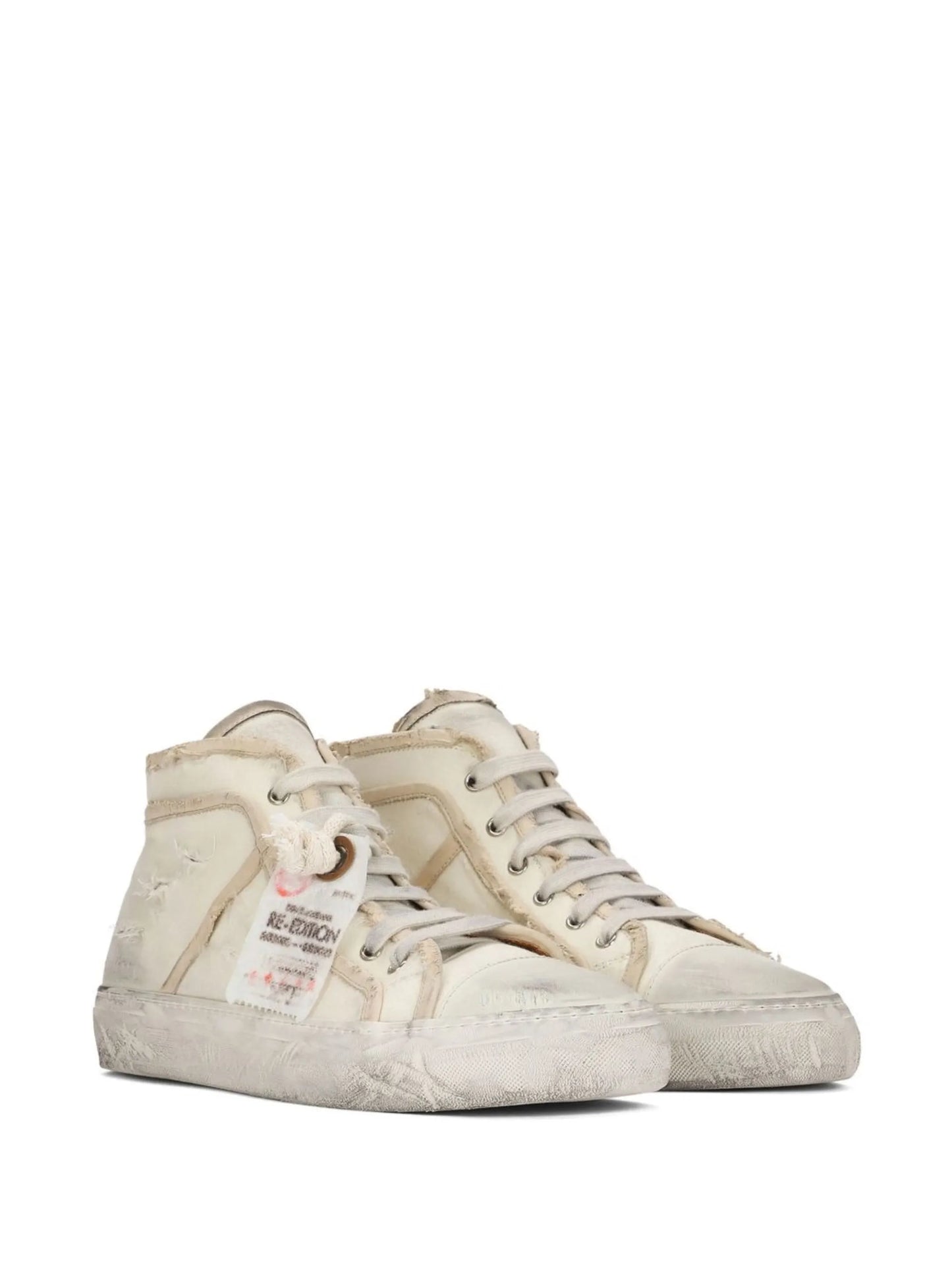 lace-up mid-top sneakers