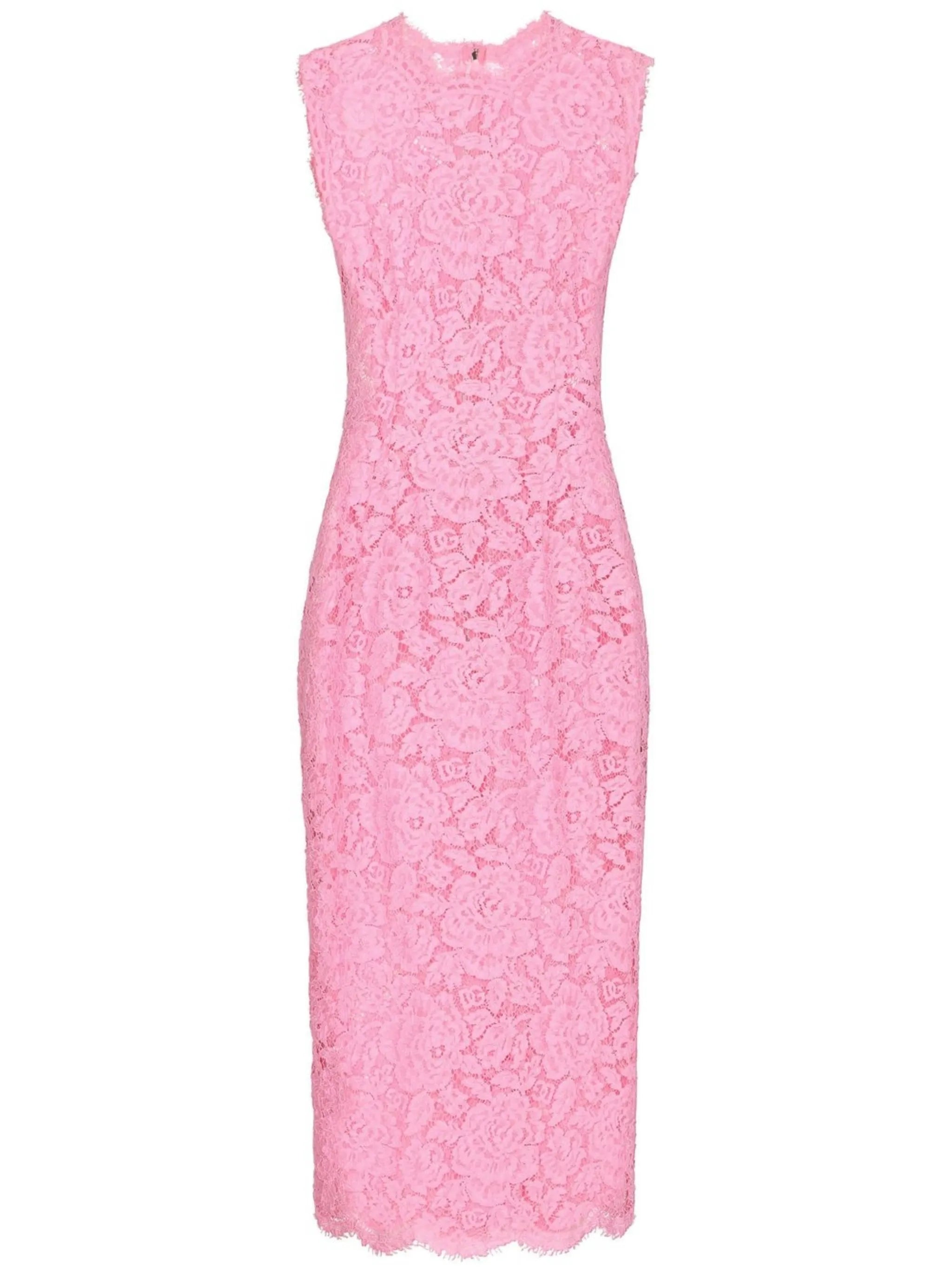 floral-lace midi dress