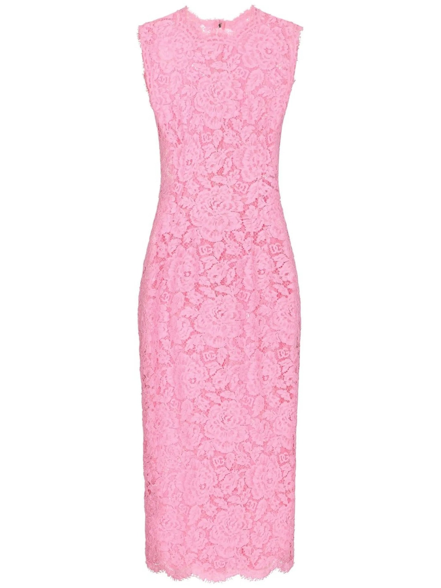 floral-lace midi dress