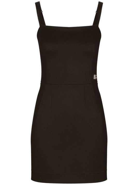 logo plaque sleeveless mini dress