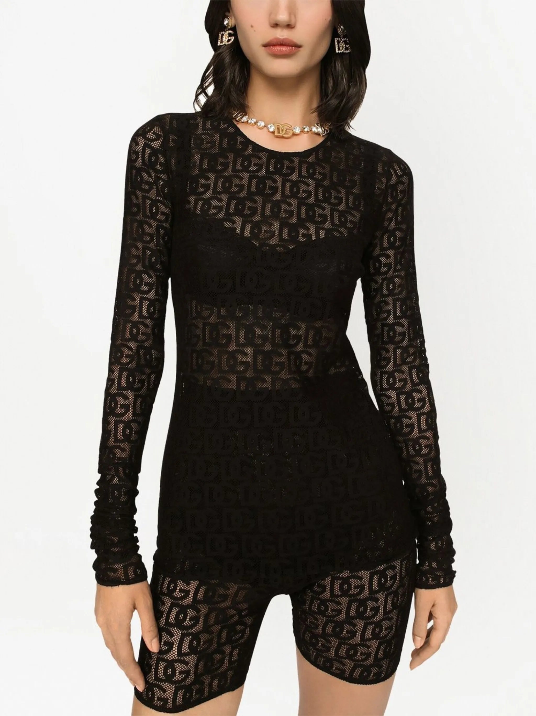 DG-logo tulle T-shirt