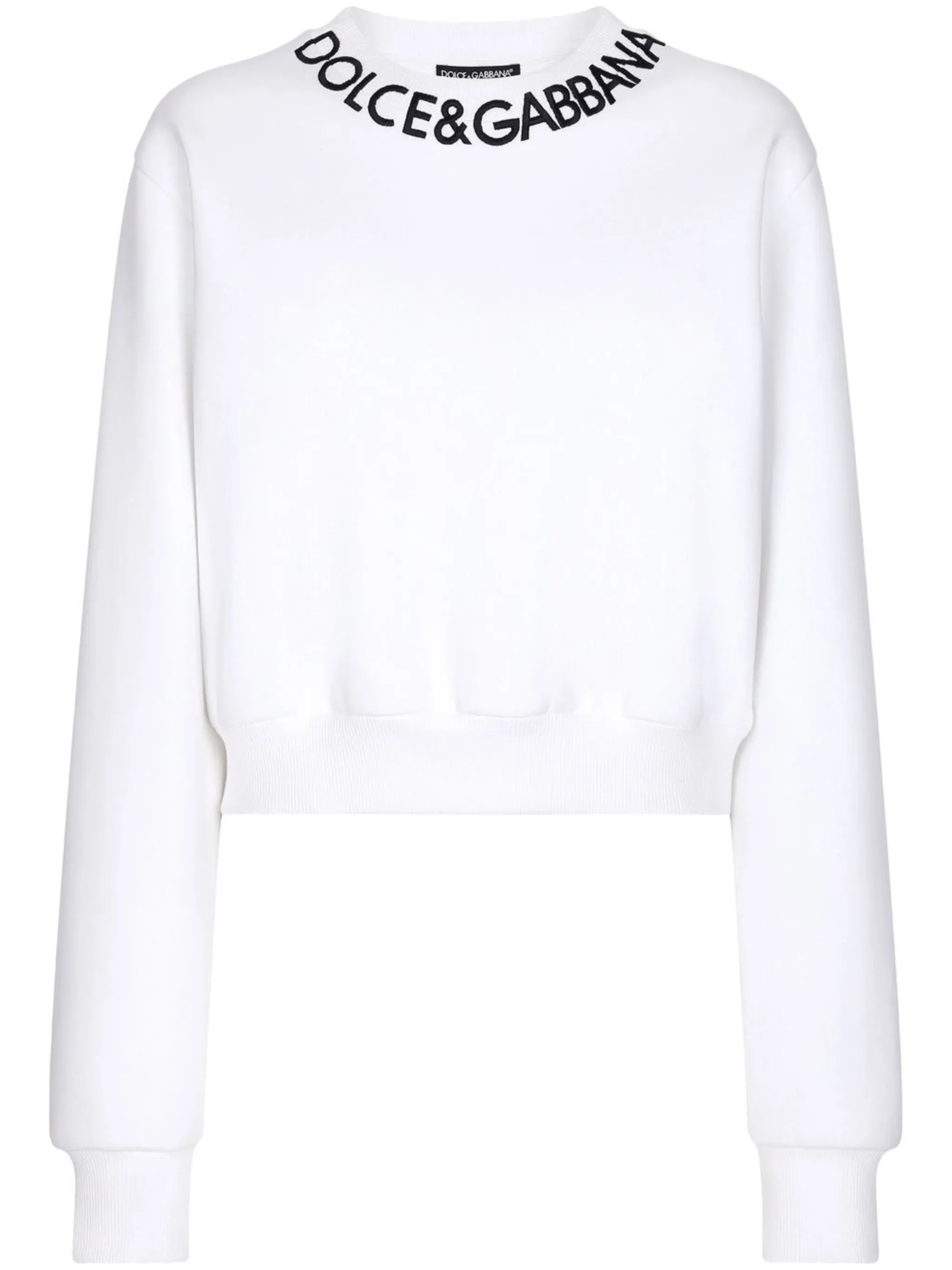 logo-embroidered cropped sweatshirt