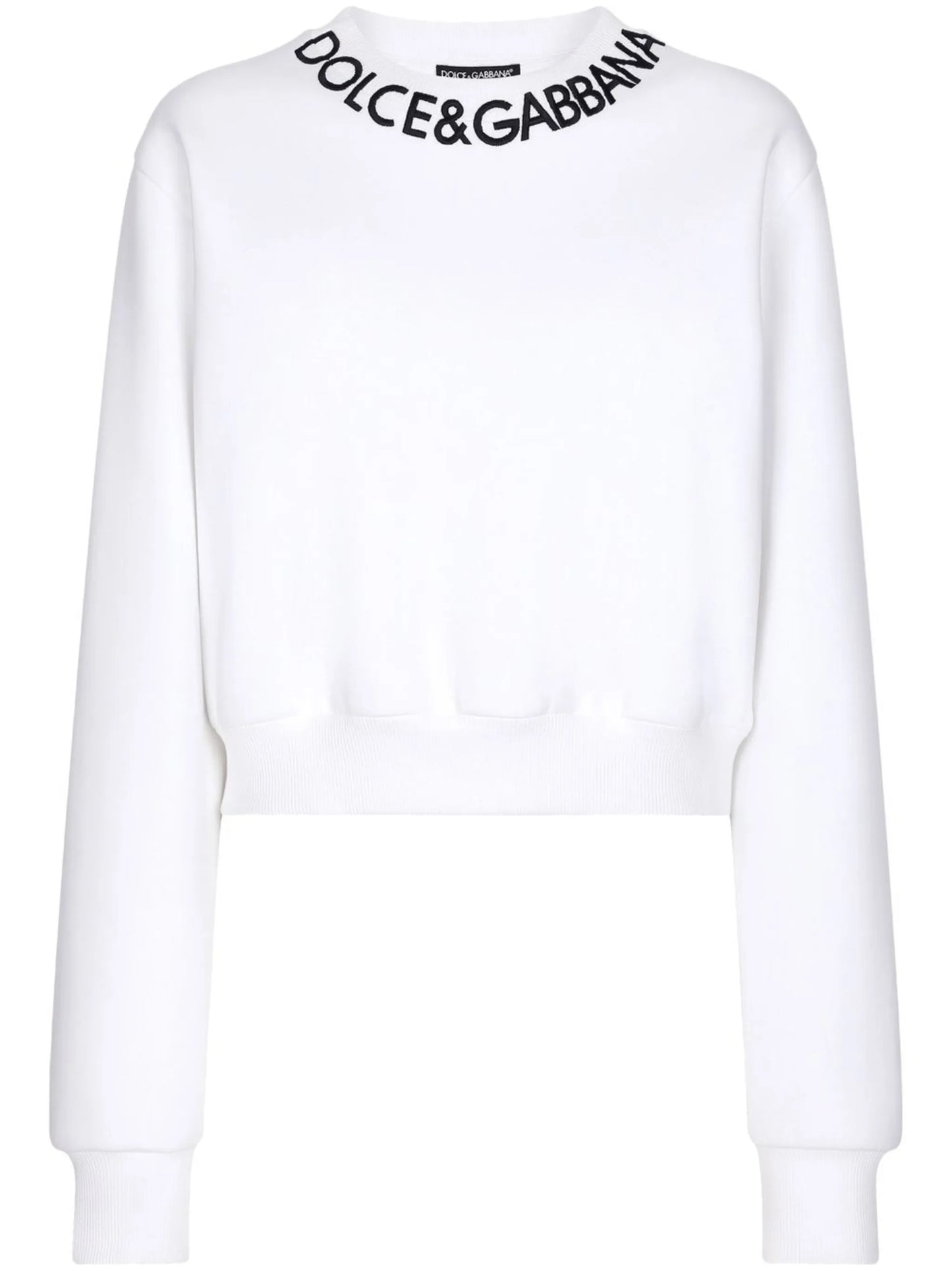logo-embroidered cropped sweatshirt