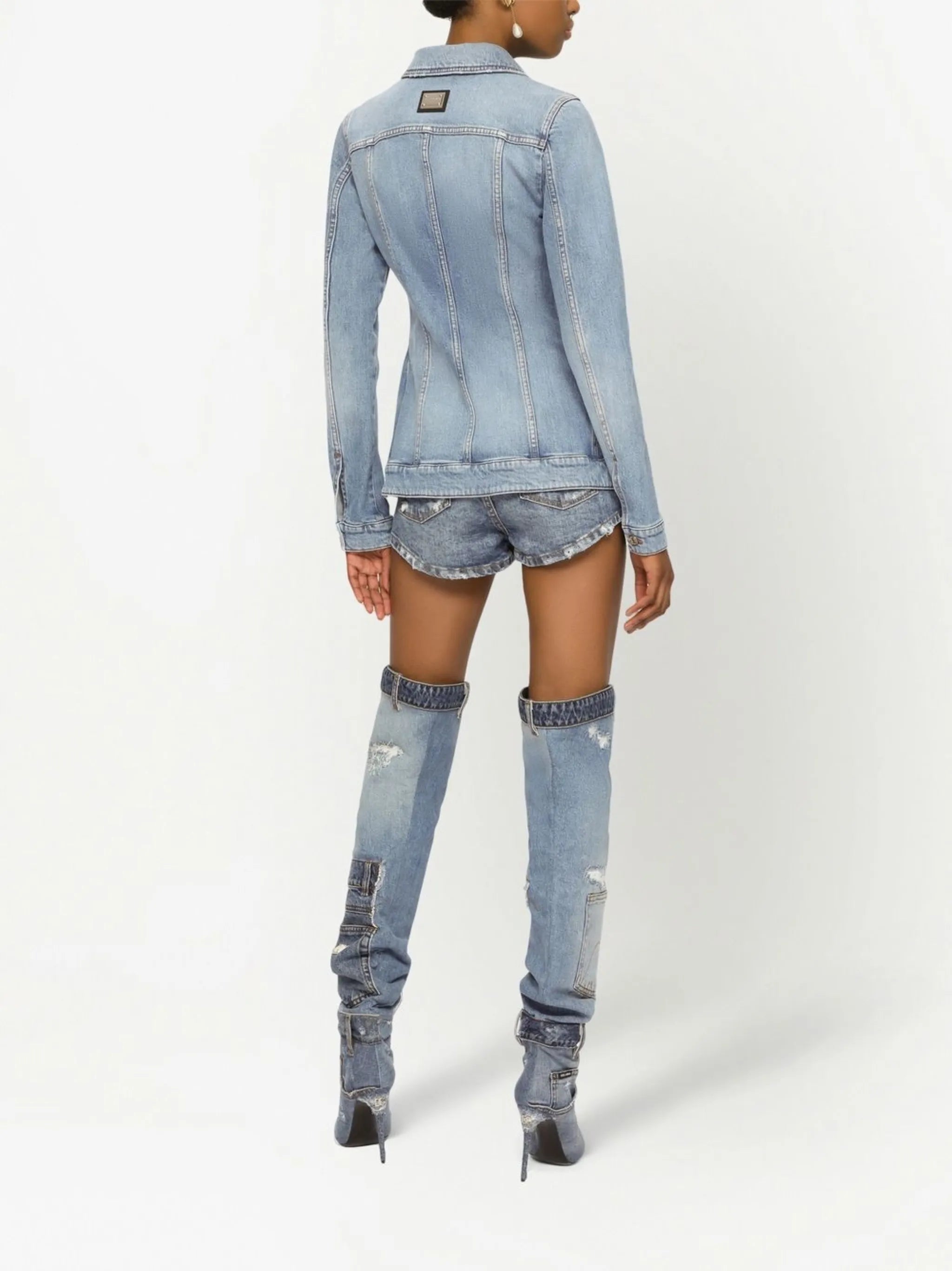 distressed denim shorts