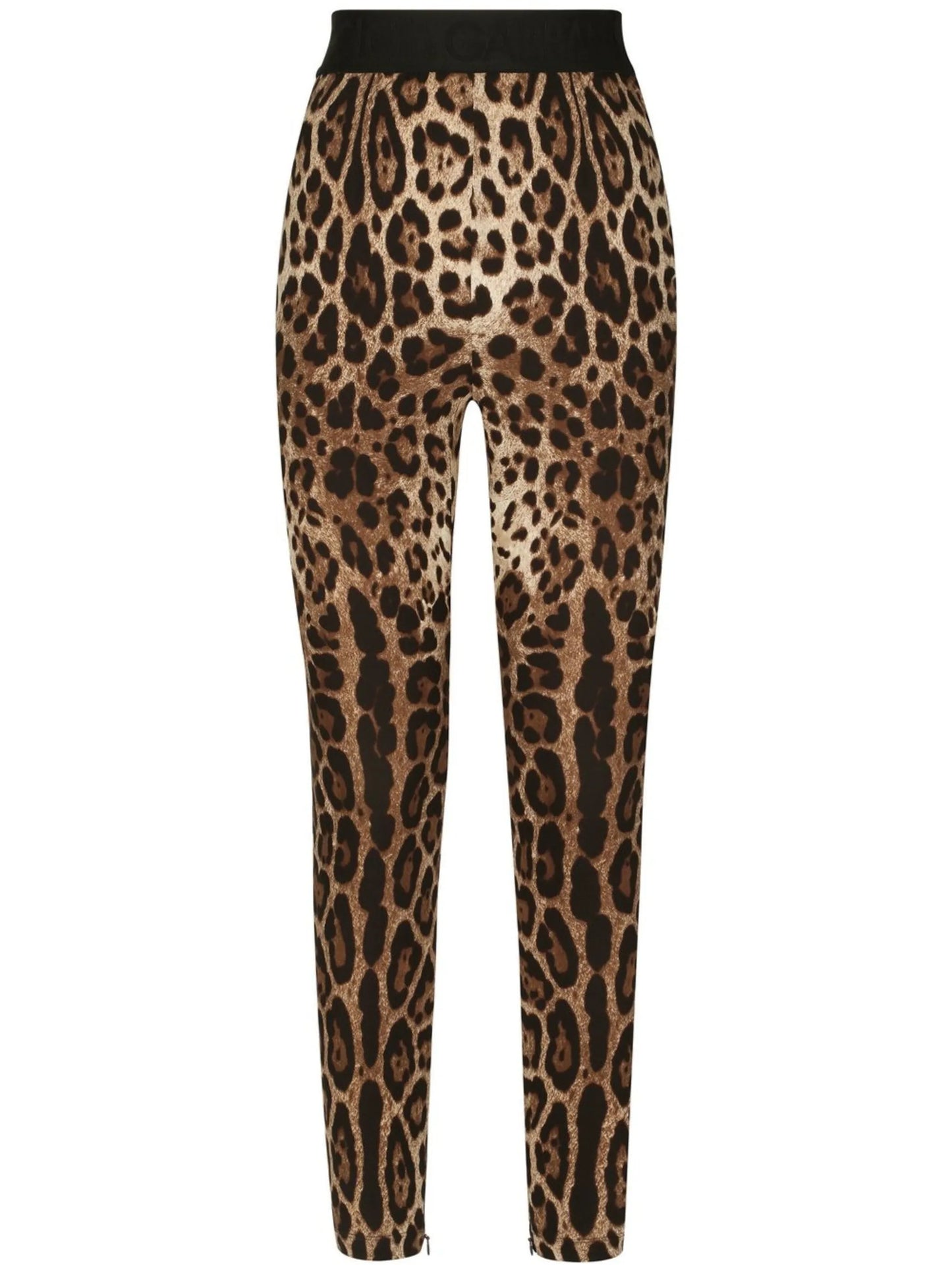 leopard-print stretch-silk leggings