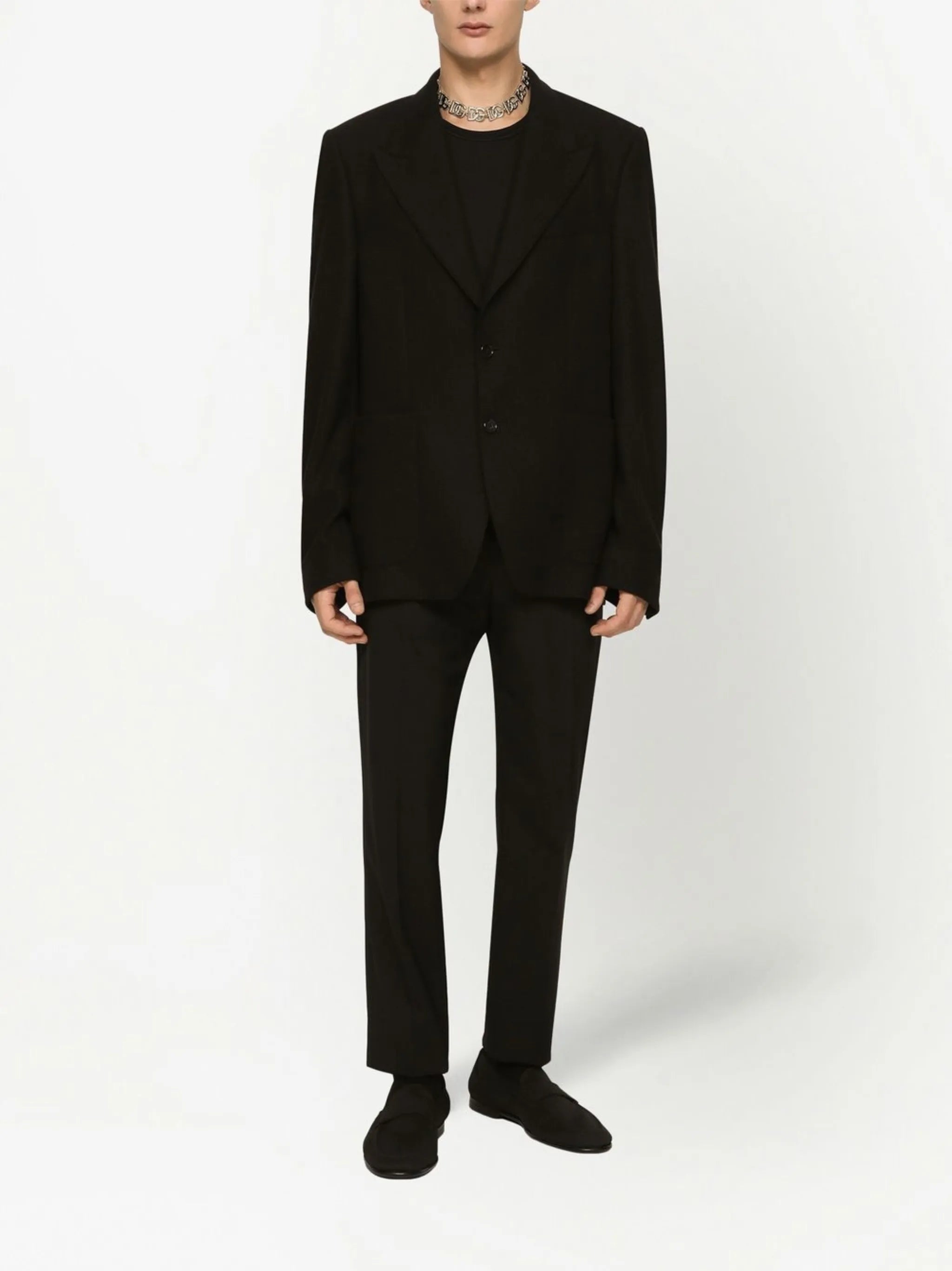 single-breasted fine-knit blazer