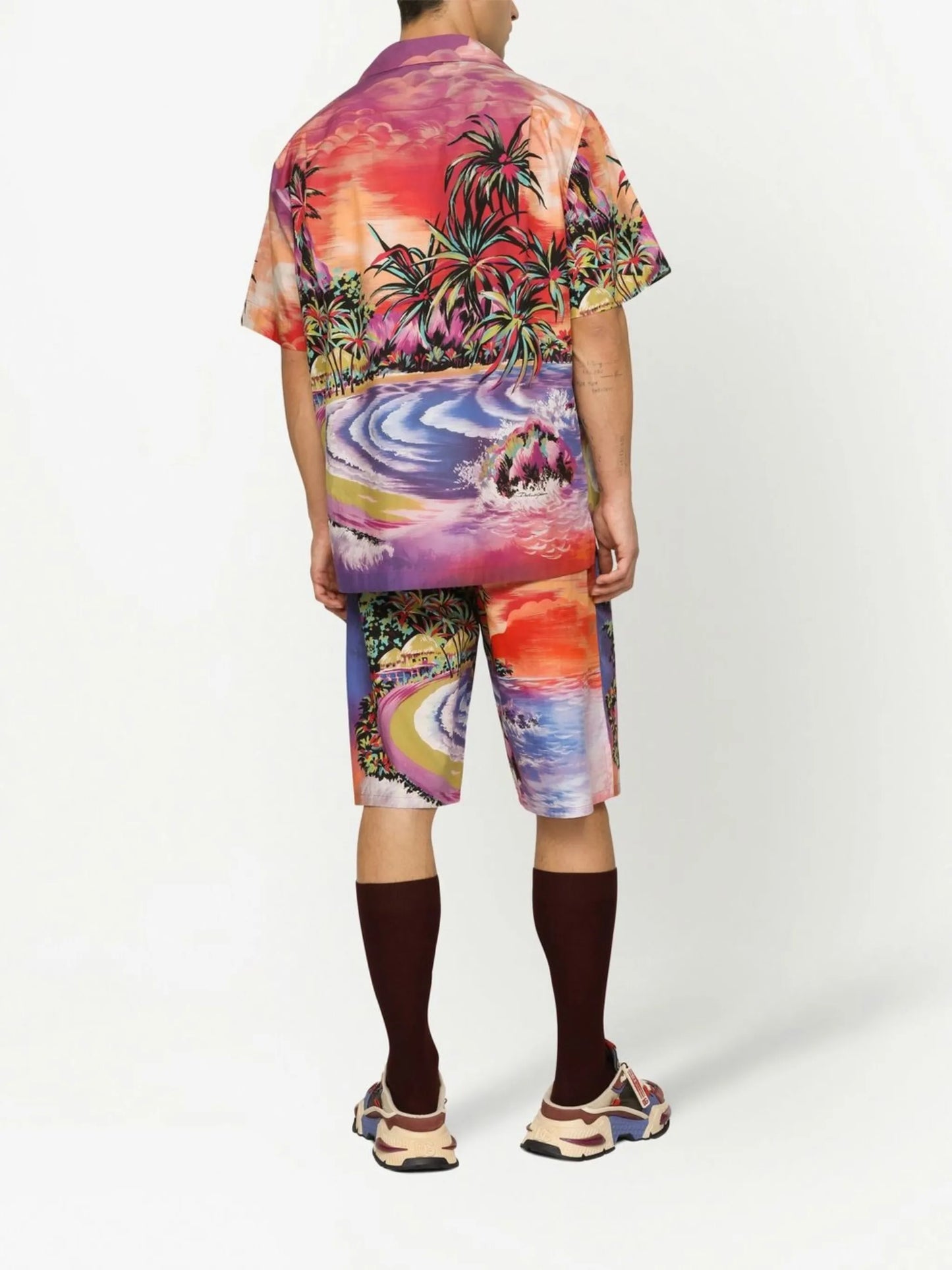 graphic-print short-sleeve shirt