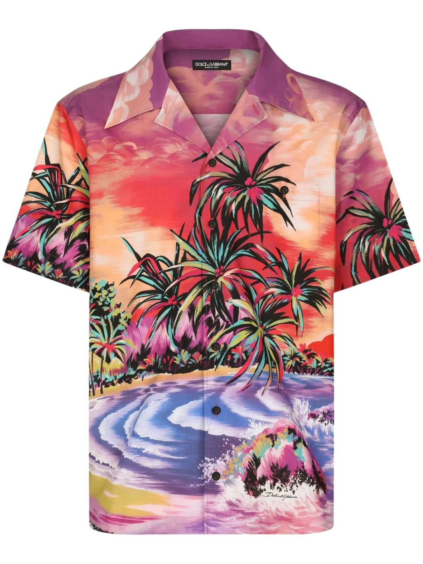 graphic-print short-sleeve shirt