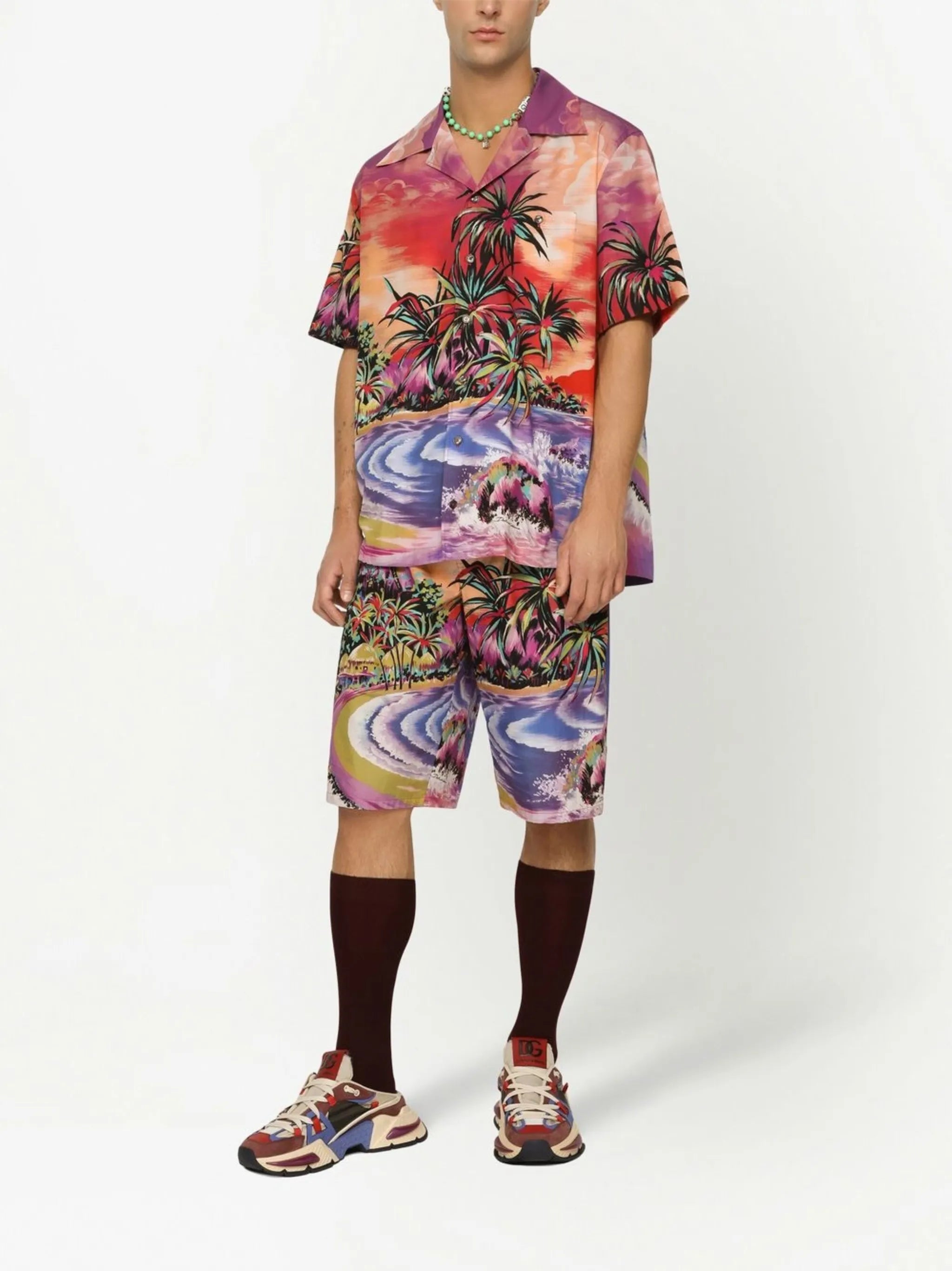 graphic-print short-sleeve shirt