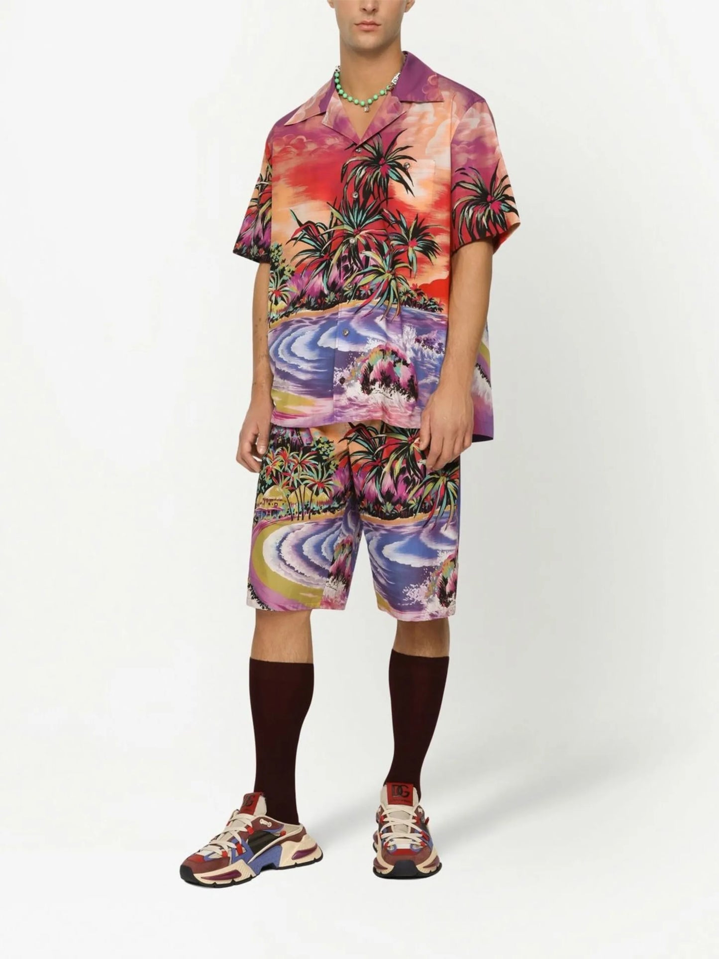 graphic-print short-sleeve shirt