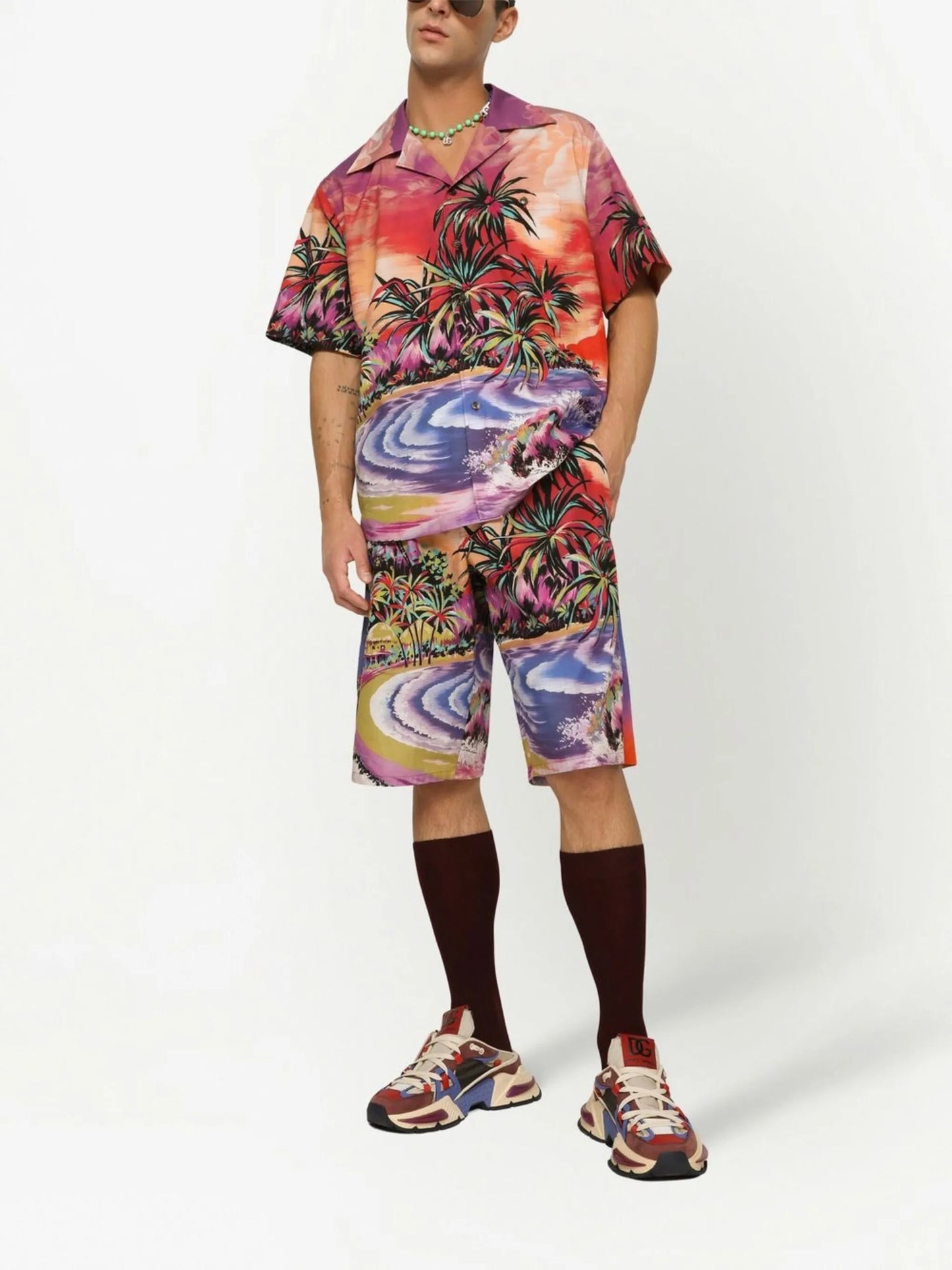graphic-print short-sleeve shirt