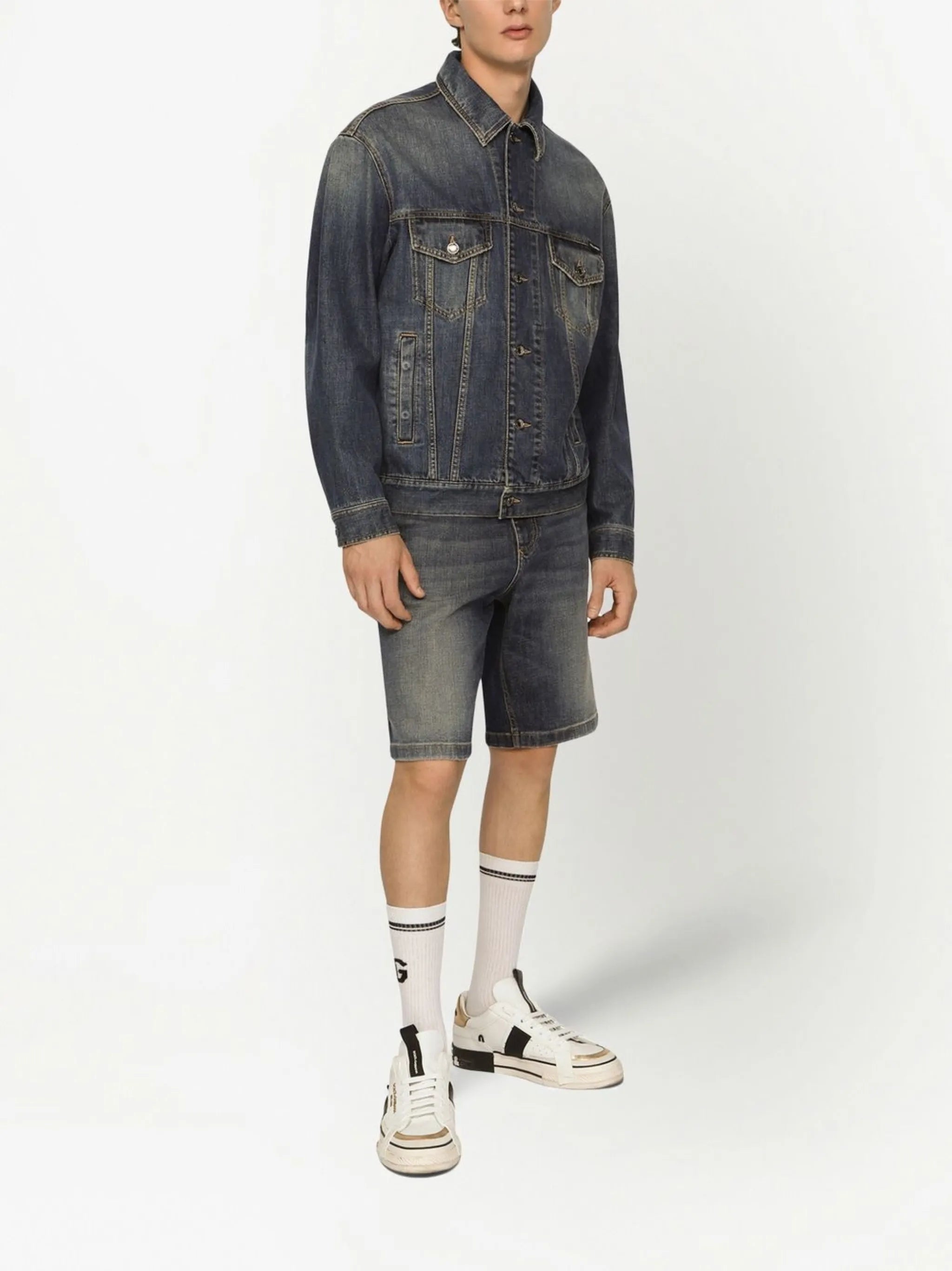 distressed denim jacket