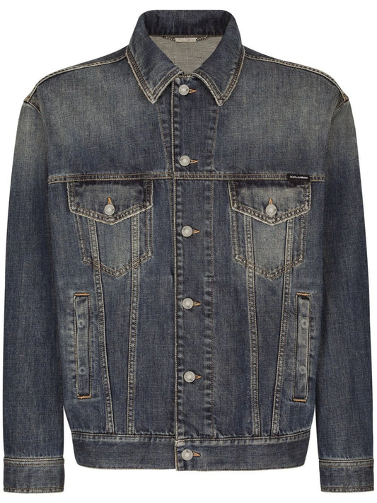 distressed denim jacket