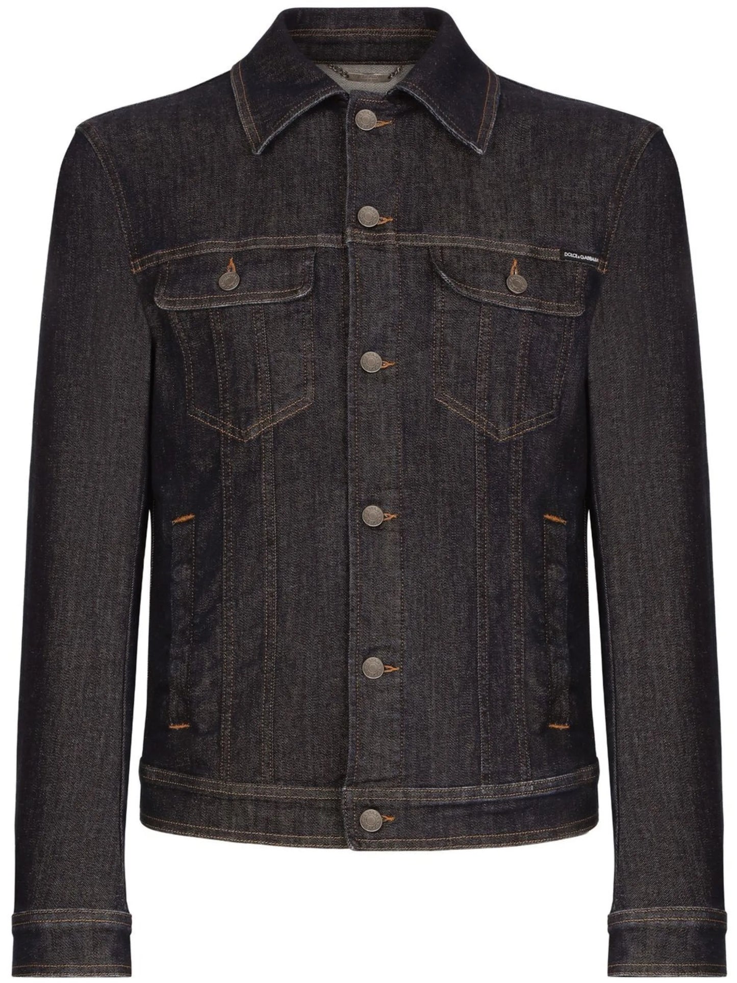 logo-plaque denim jacket