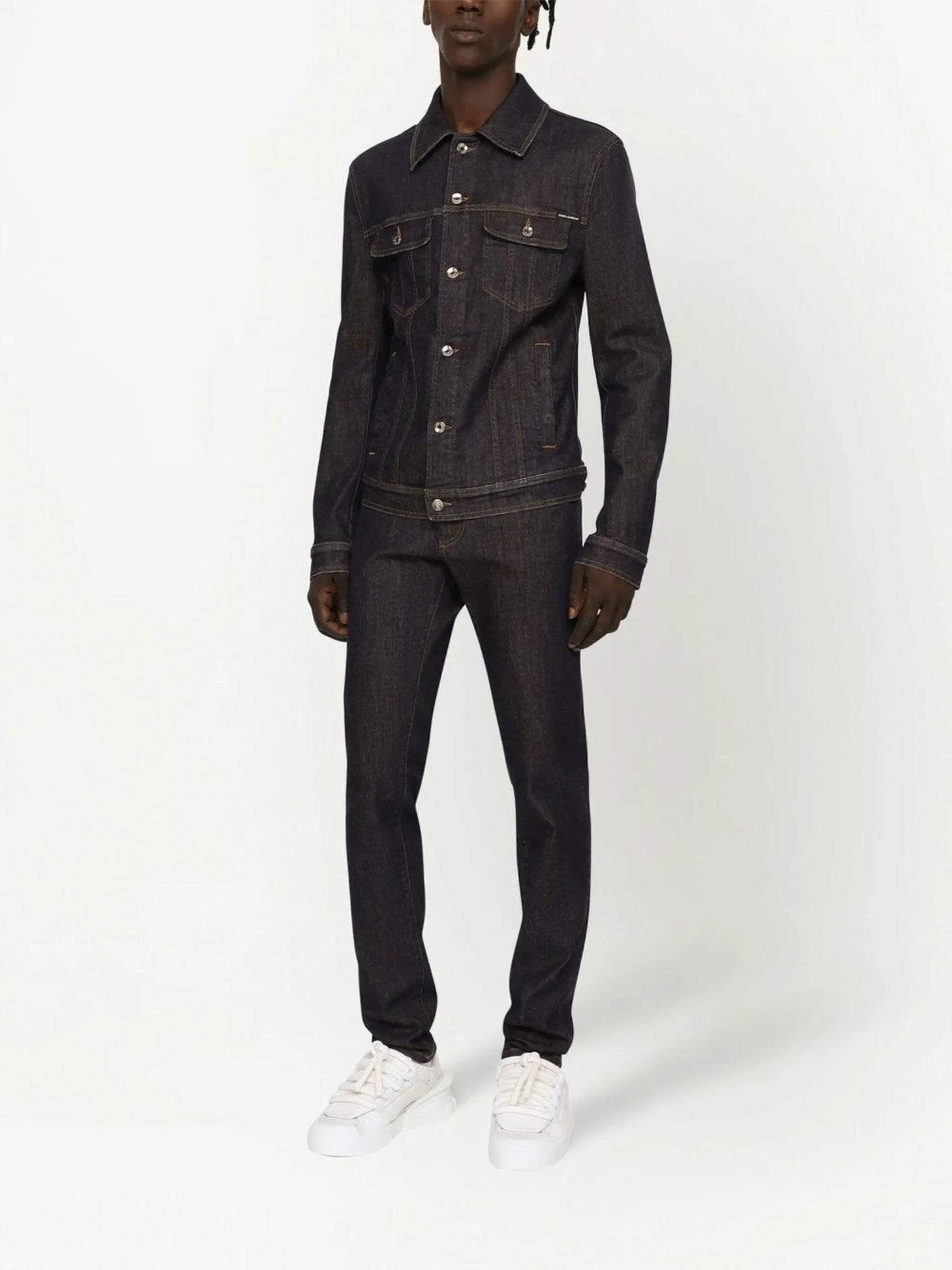 logo-plaque denim jacket