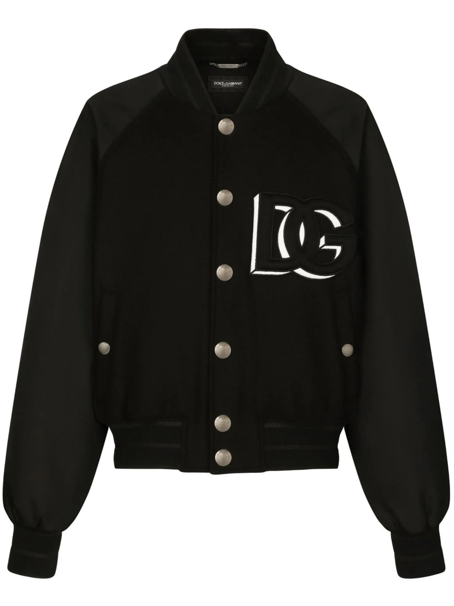 logo-patch panelled bomber jacket