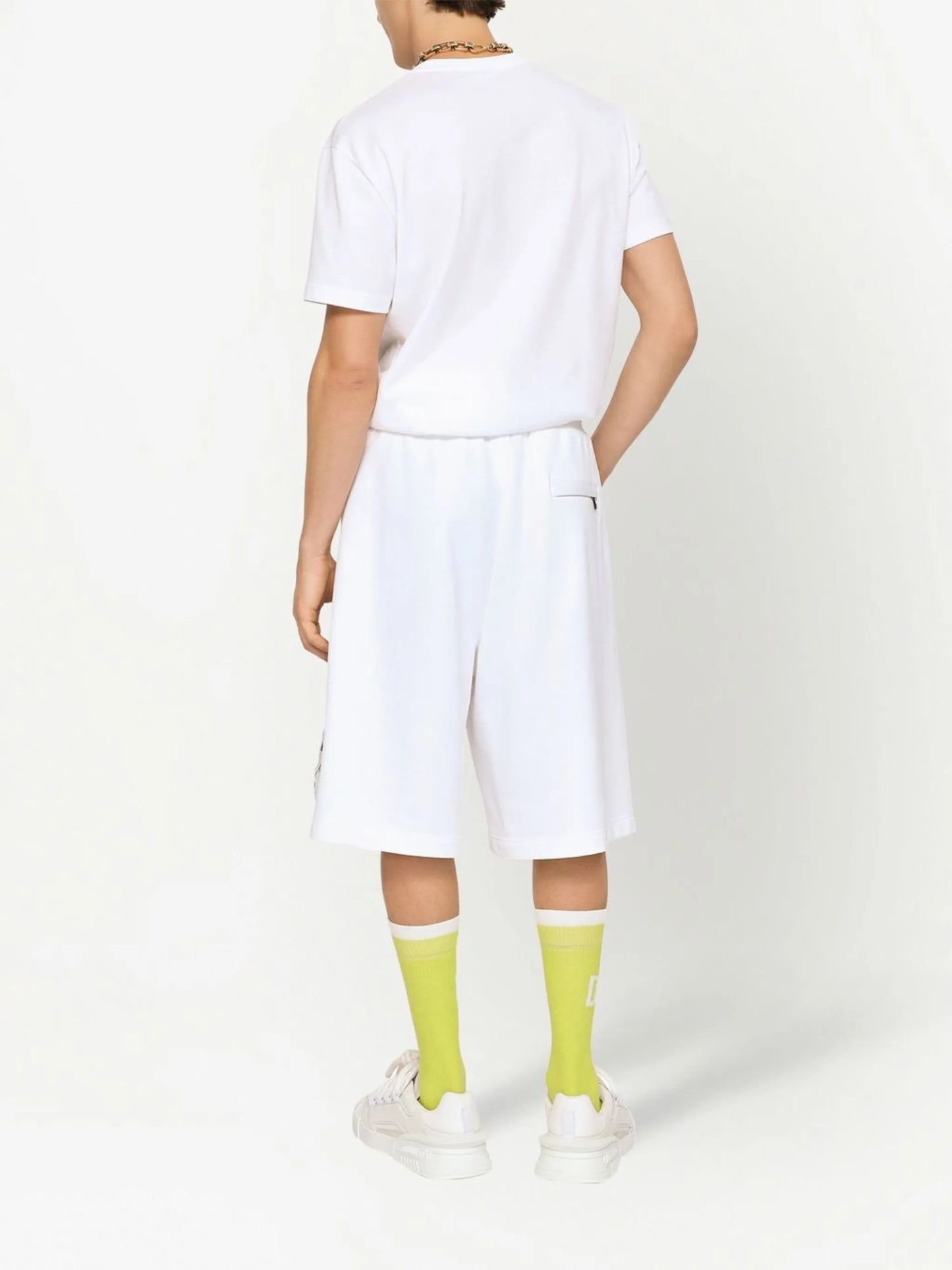 embroidered-logo drawstring shorts