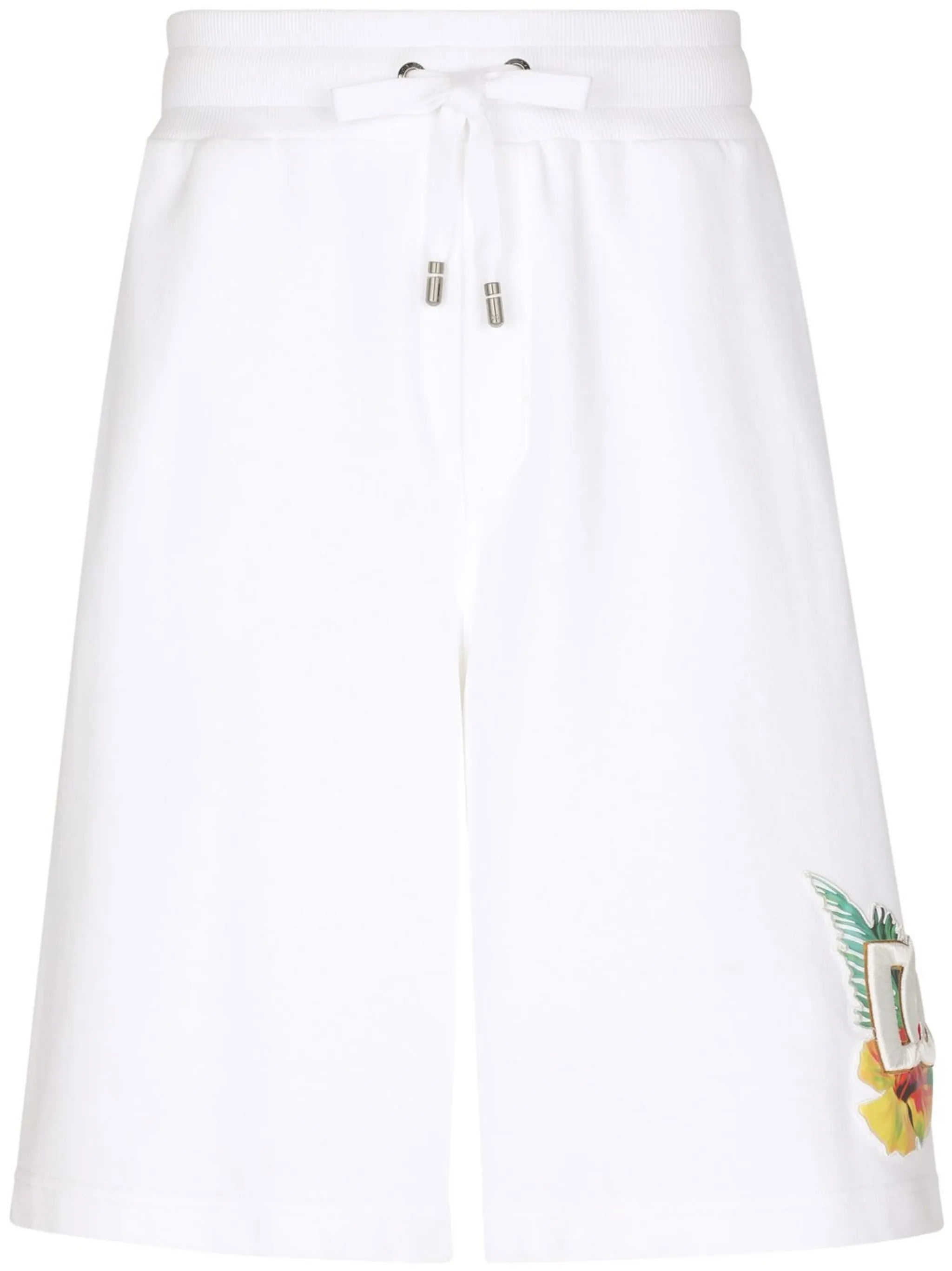 embroidered-logo drawstring shorts