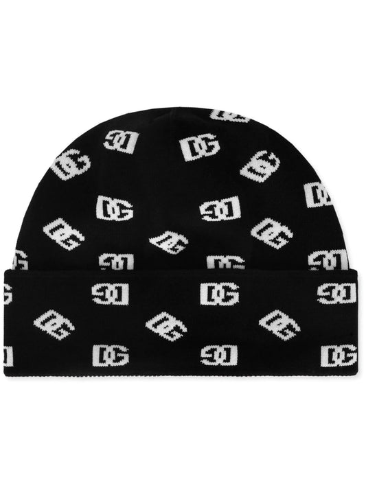 DG Monogram jacquard knitted beanie