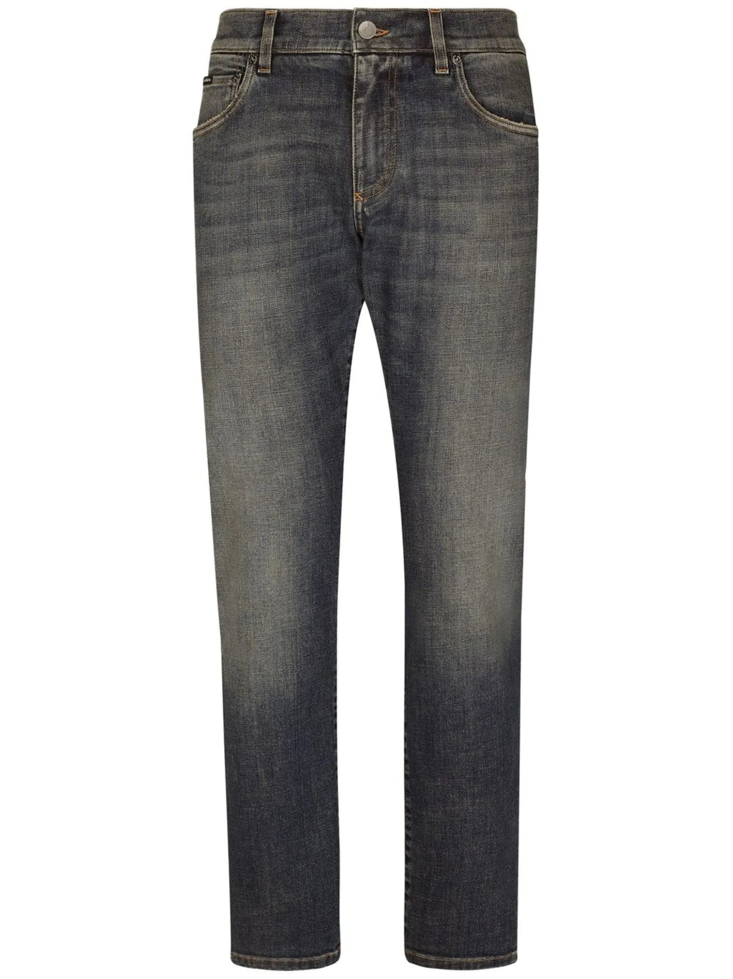 logo-appliqué slim-cut jeans