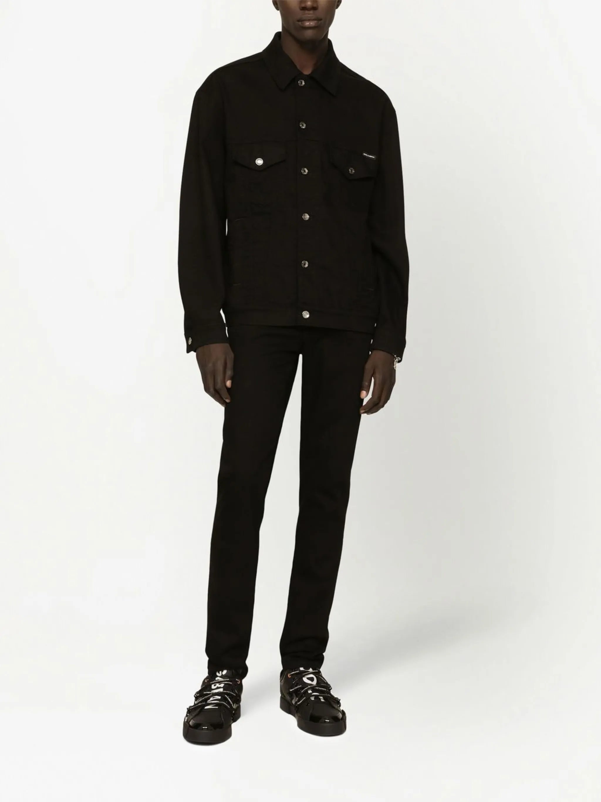 logo-appliqué skinny jeans