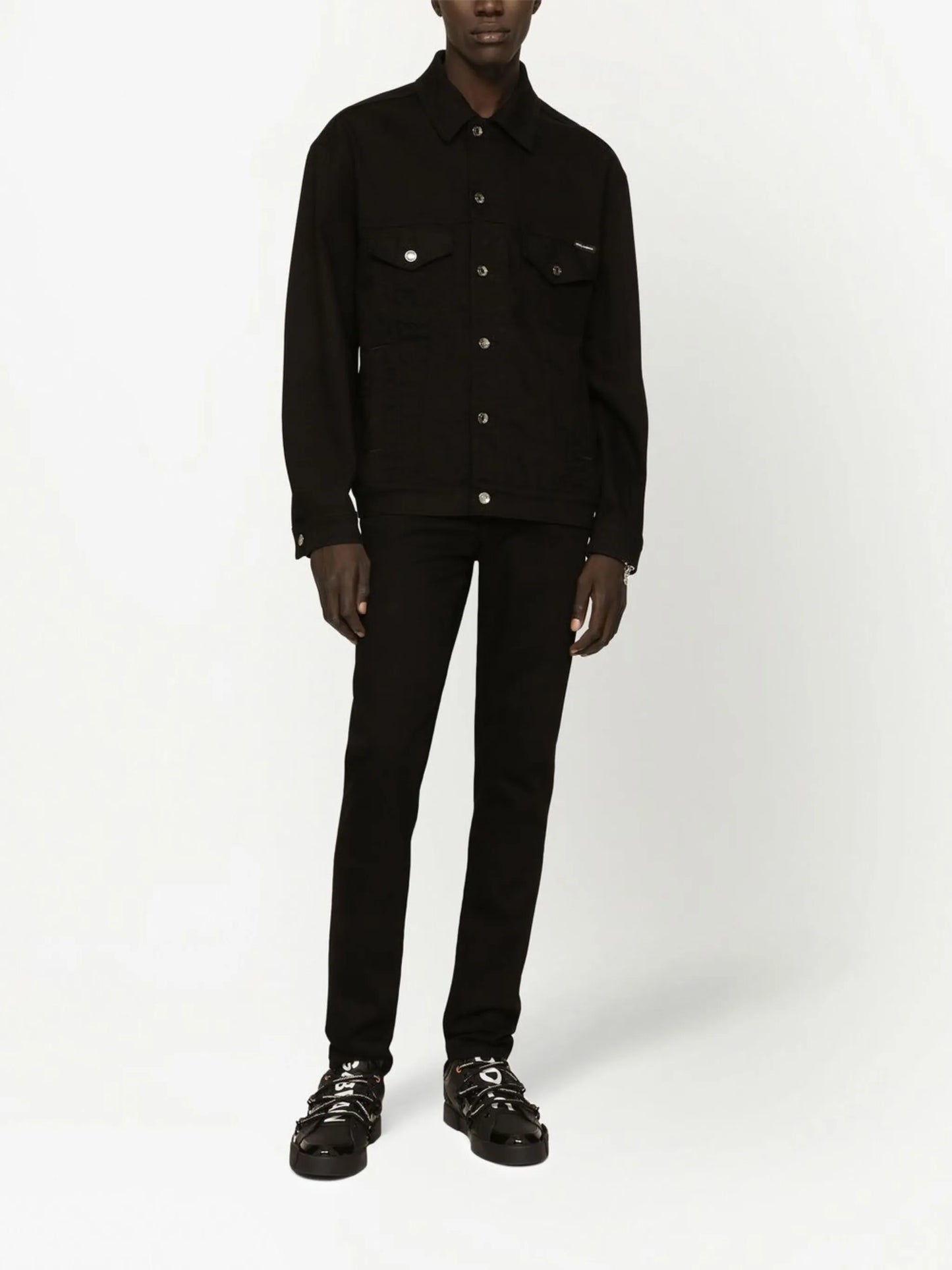 logo-appliqué skinny jeans
