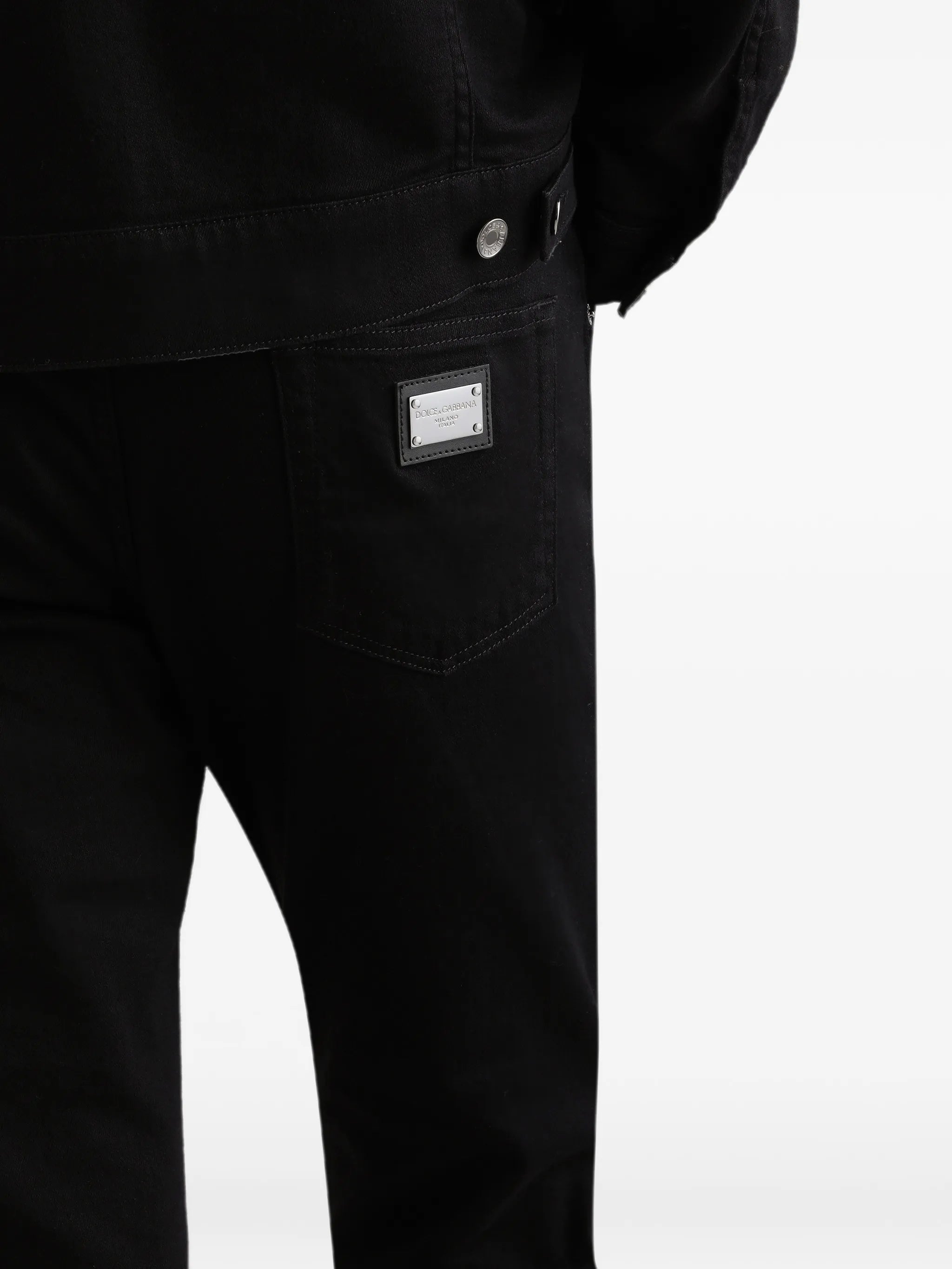 logo-appliqué skinny jeans