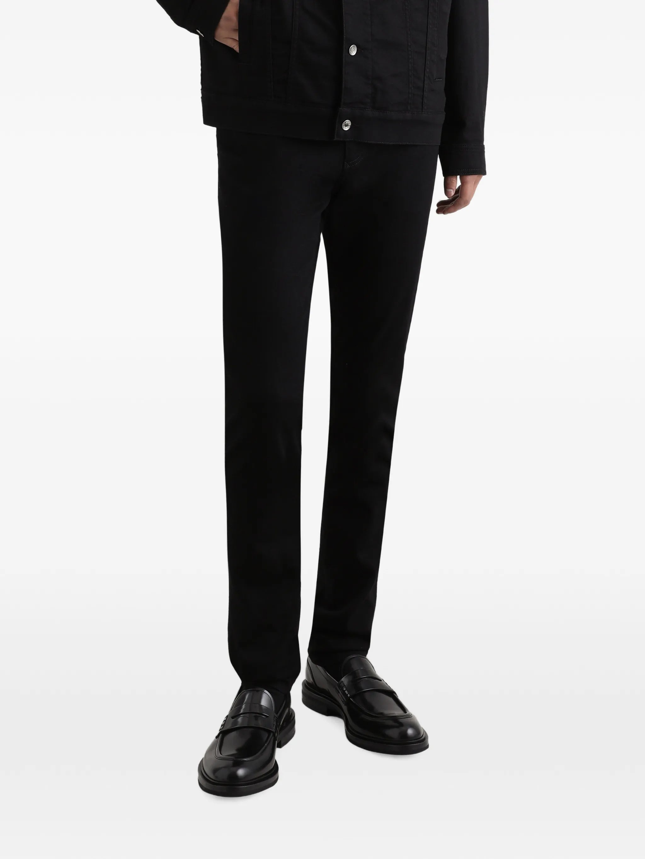 logo-appliqué skinny jeans