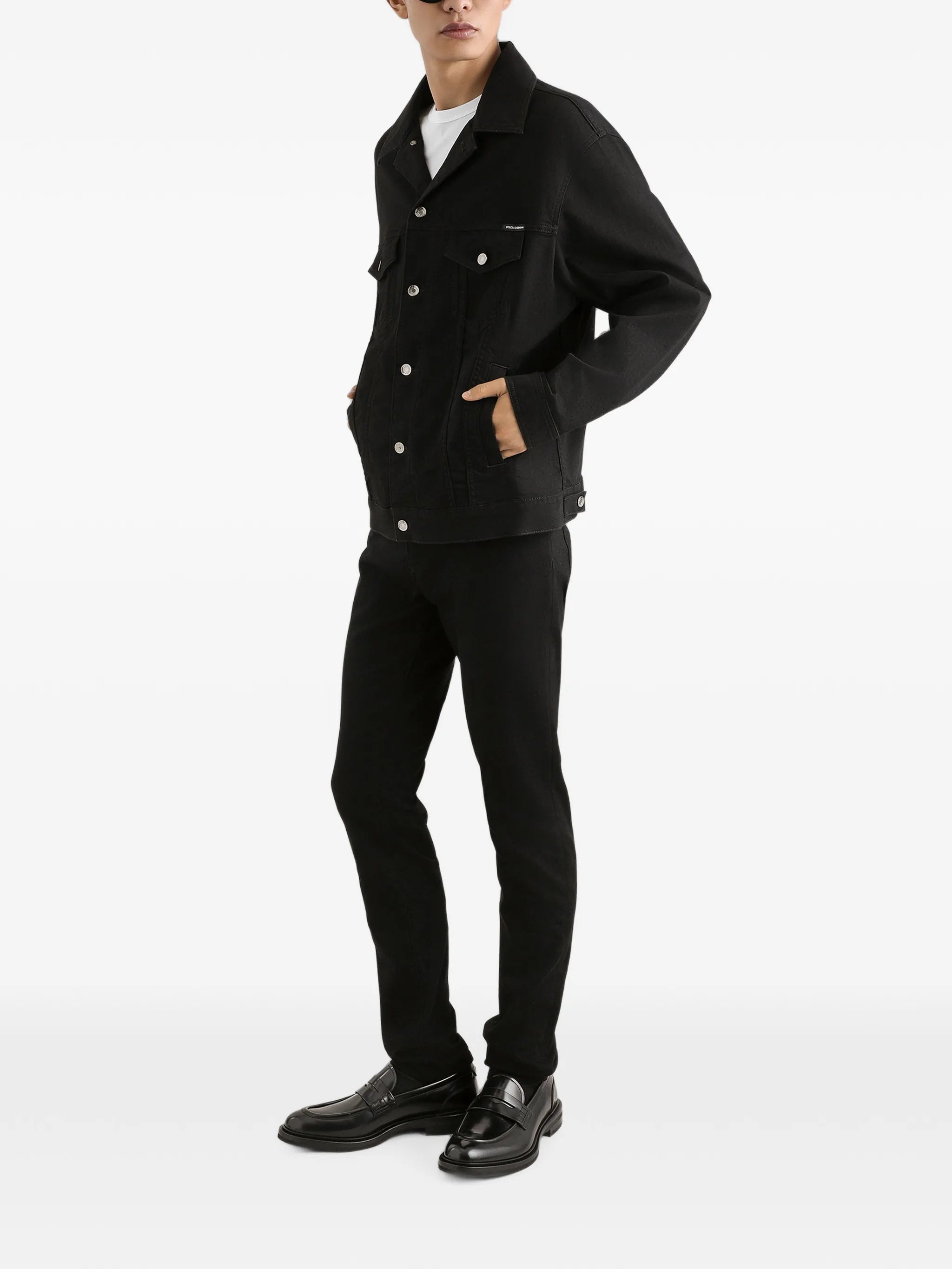 logo-appliqué skinny jeans