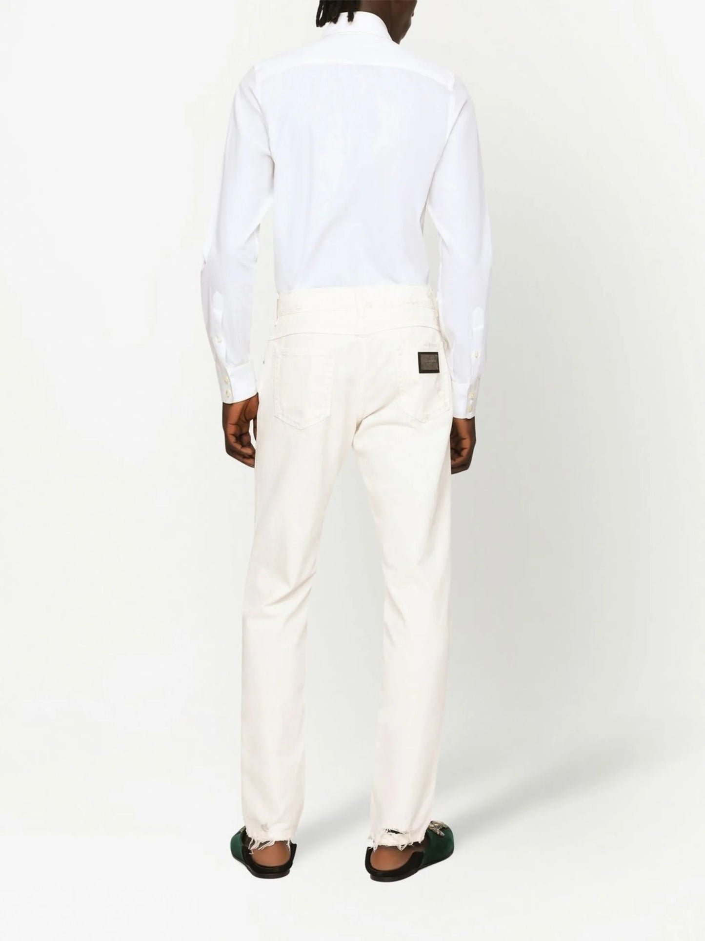 logo-appliqué slim-cut jeans