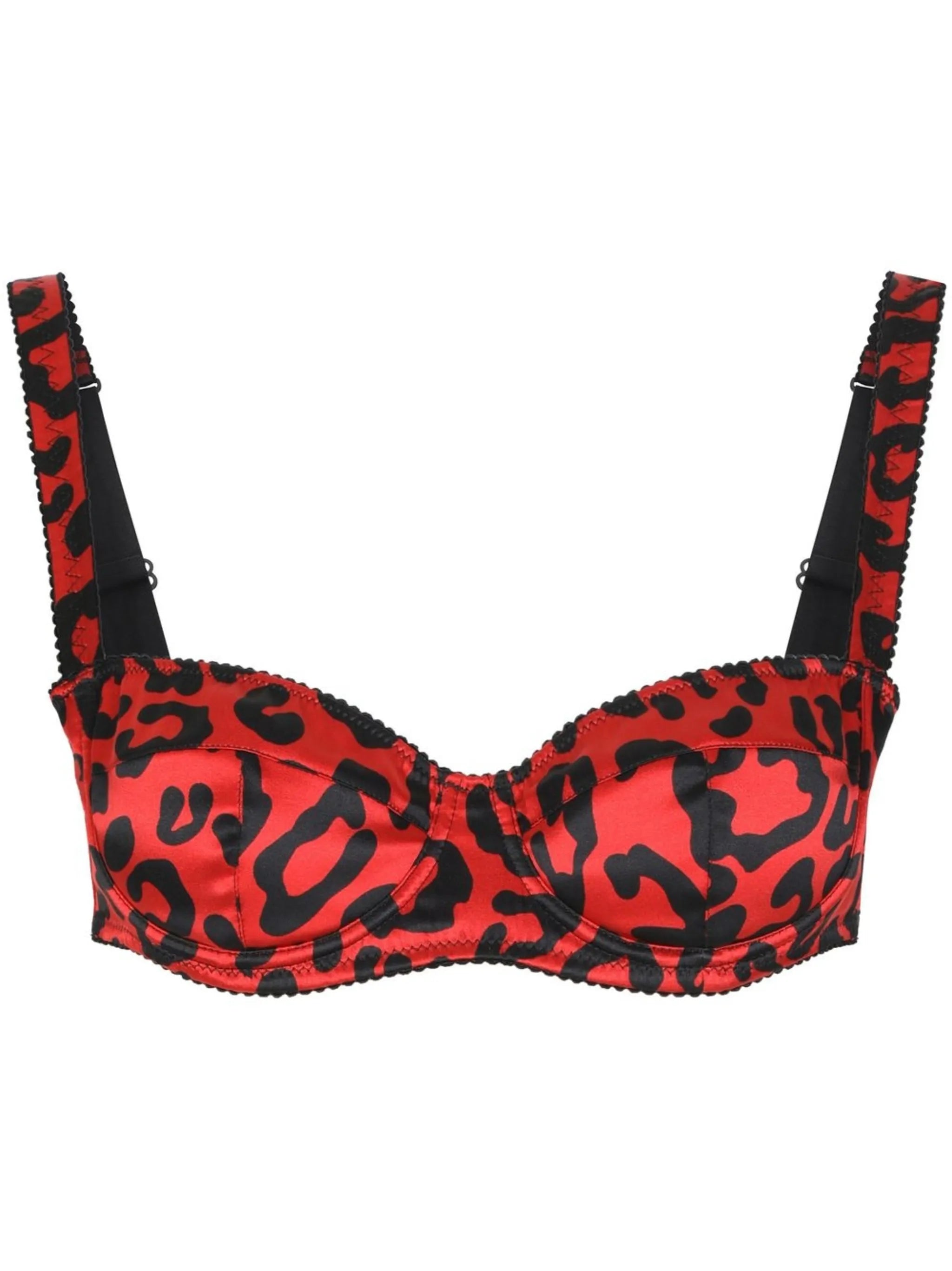 leopard-print balconette bra