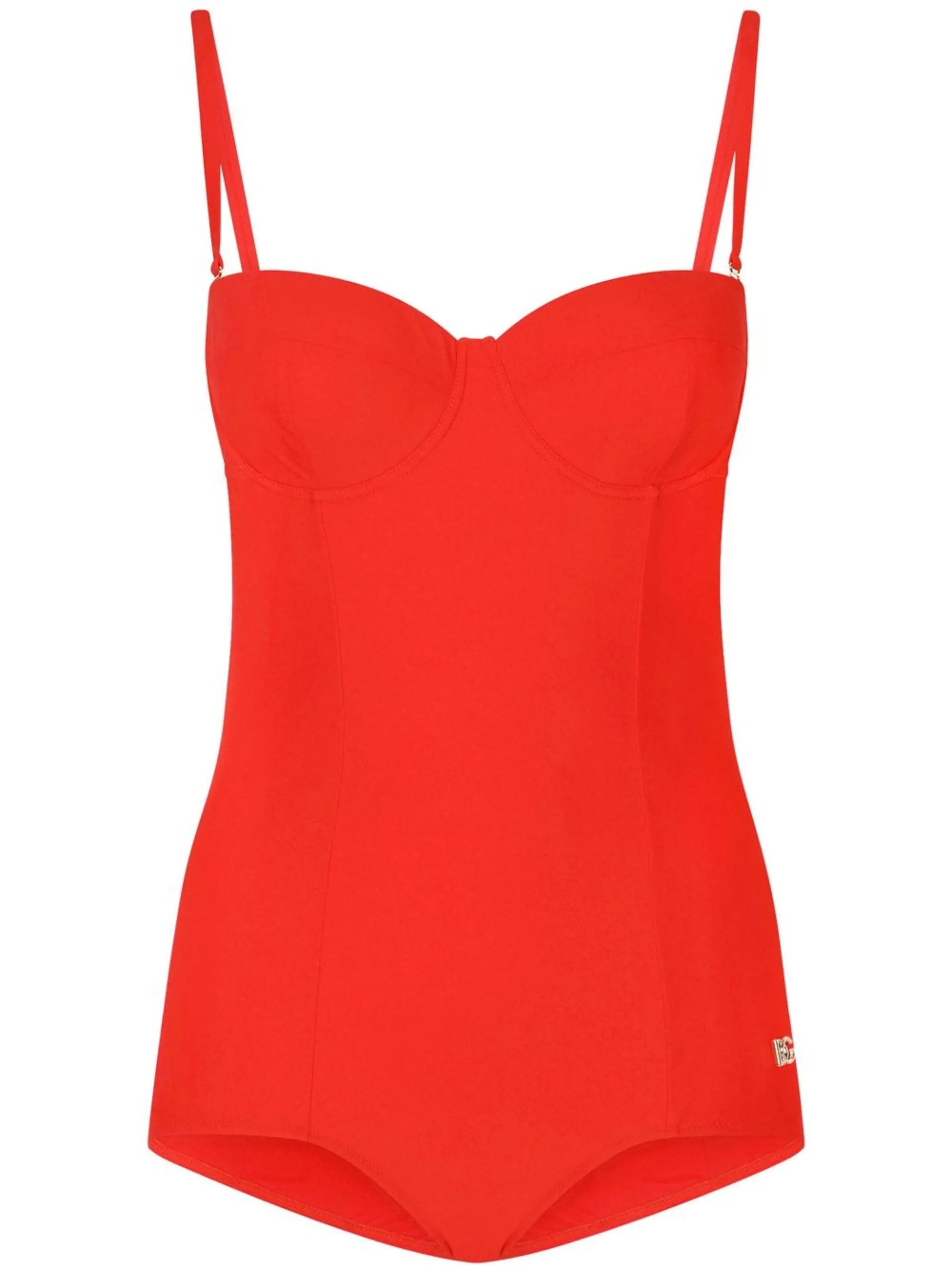 sweatheart-neck swimsuit