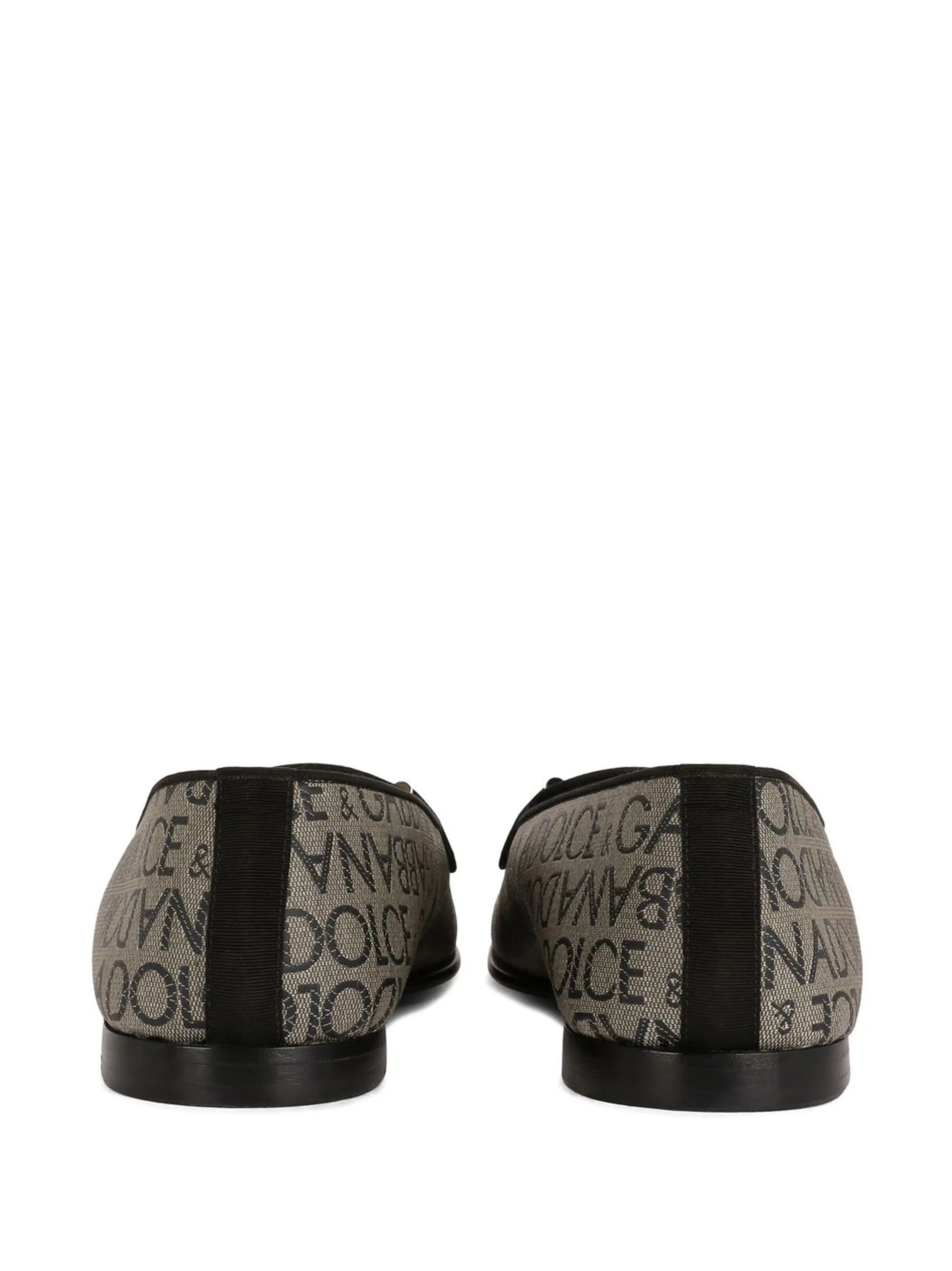 logo-tag jacquard loafers