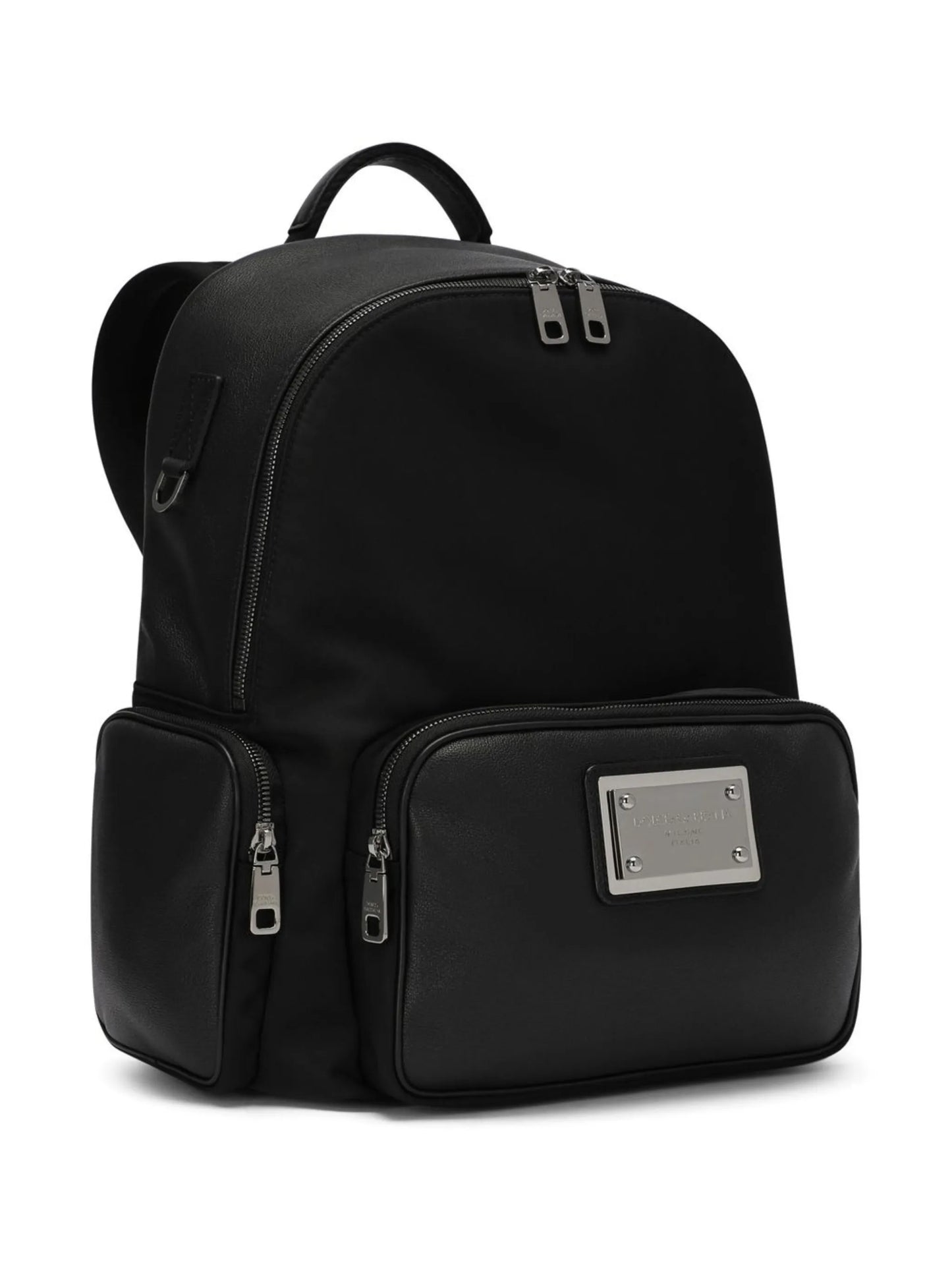 logo-tag leather backpack