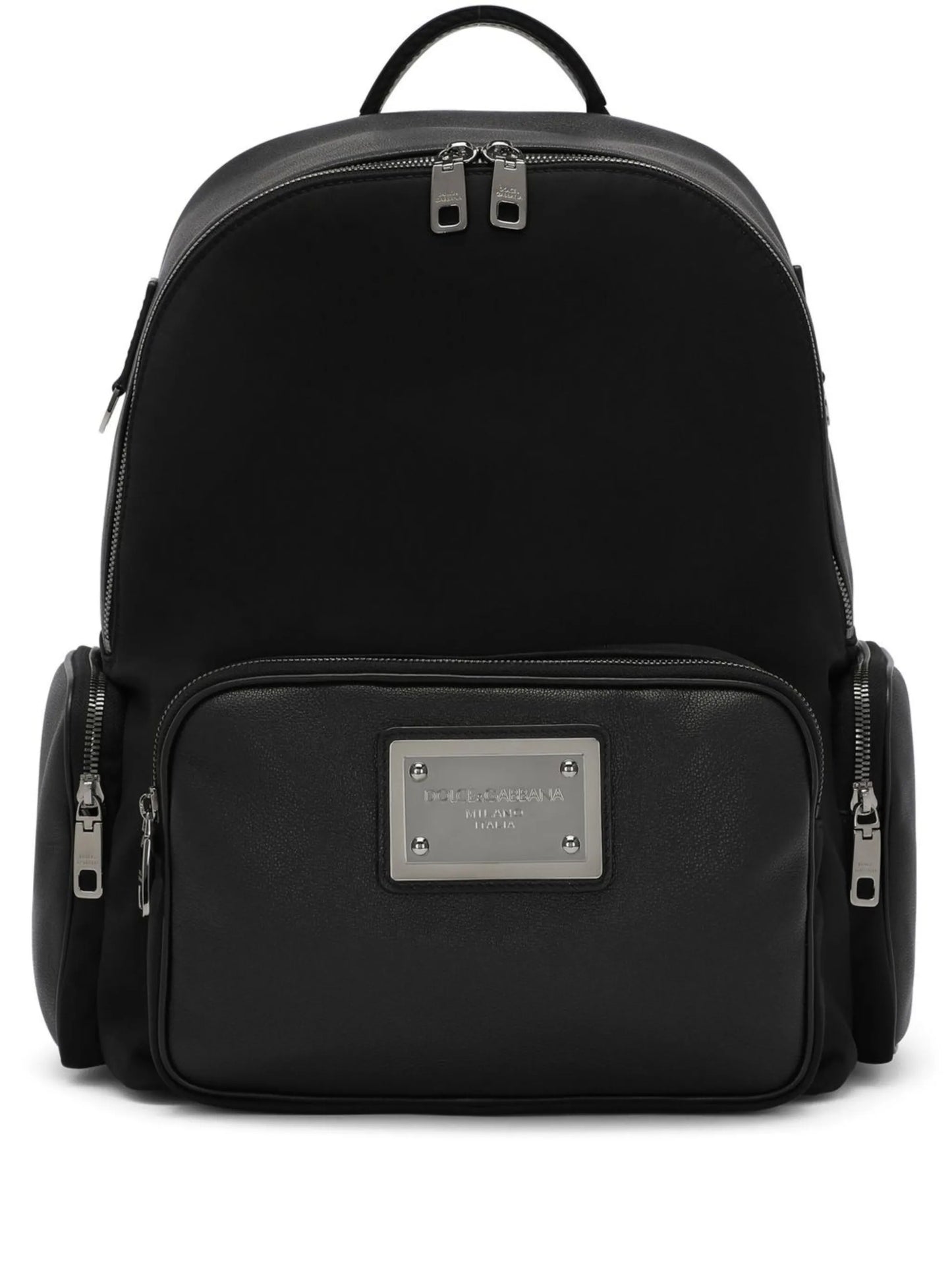 logo-tag leather backpack
