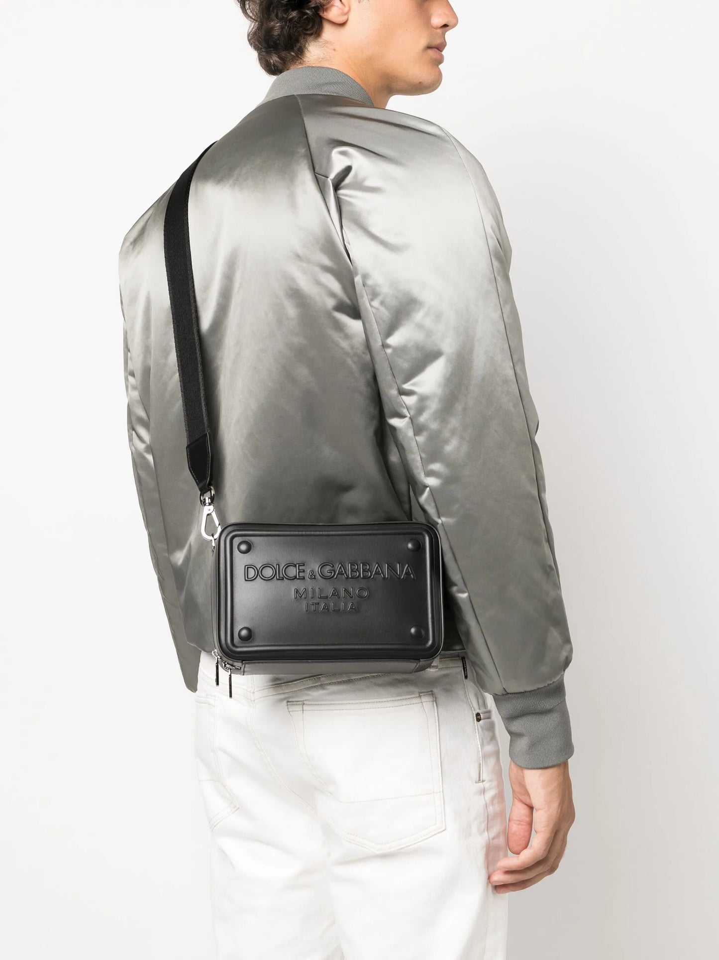 raised-logo shoulder bag