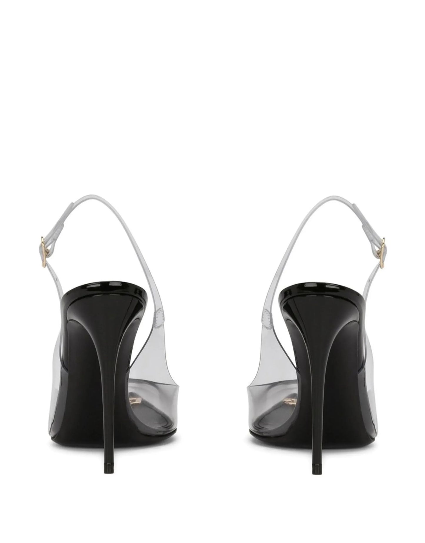 transparent-detail sling-back pumps