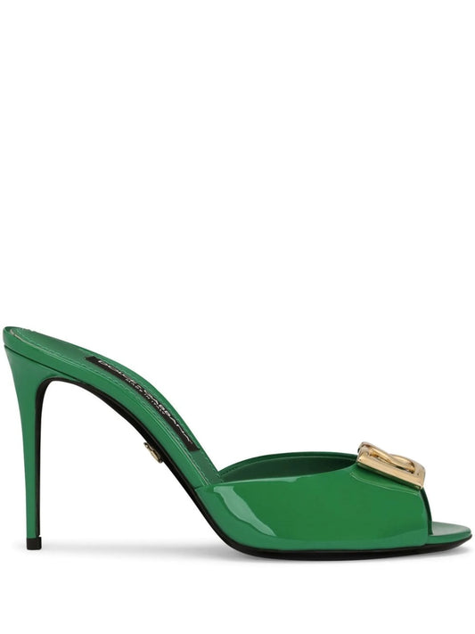 85mm patent-leather sandals