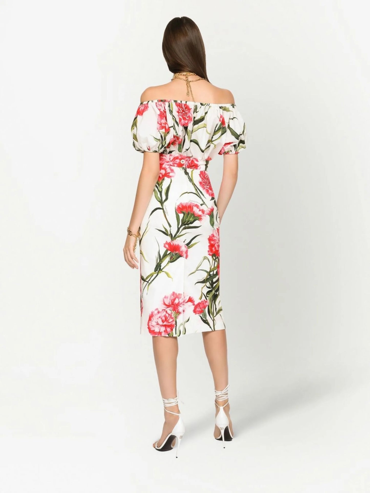 floral-print pencil skirt