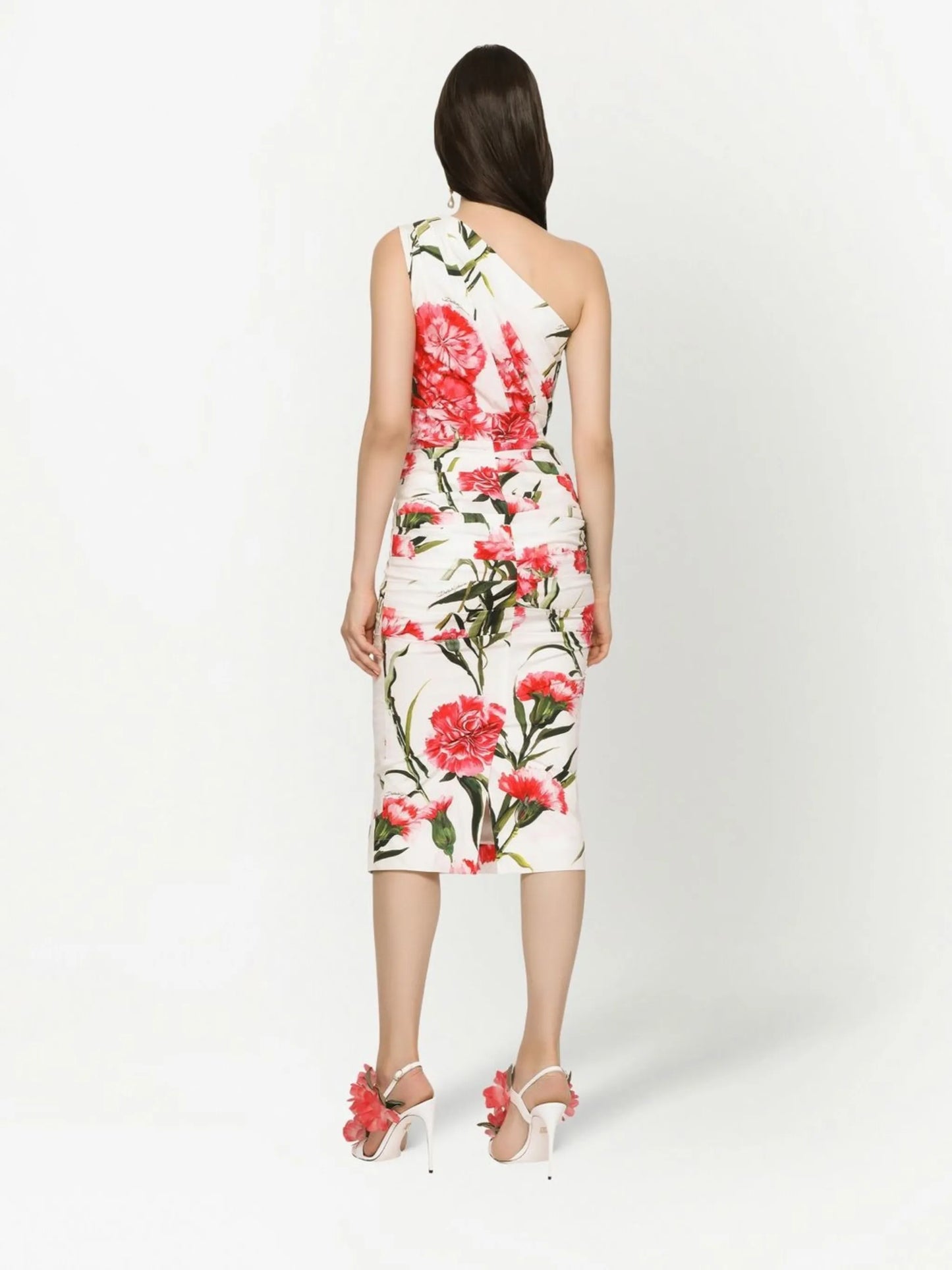 one-shoulder midi dress