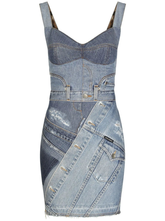 sleeveless V-neck minidress