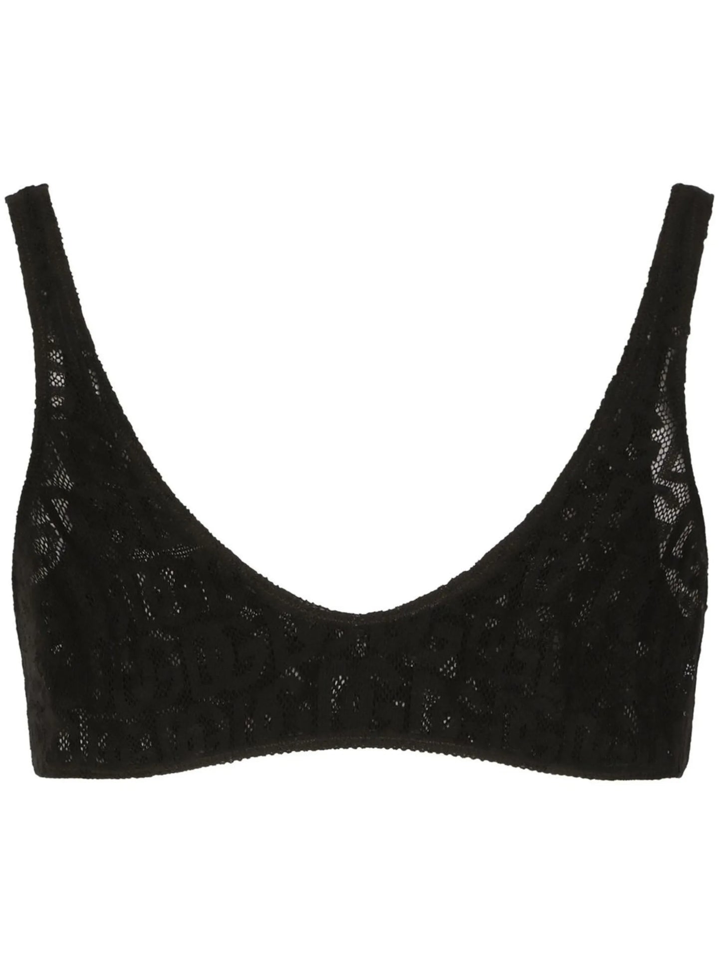 DG-logo jacquard tulle bralette