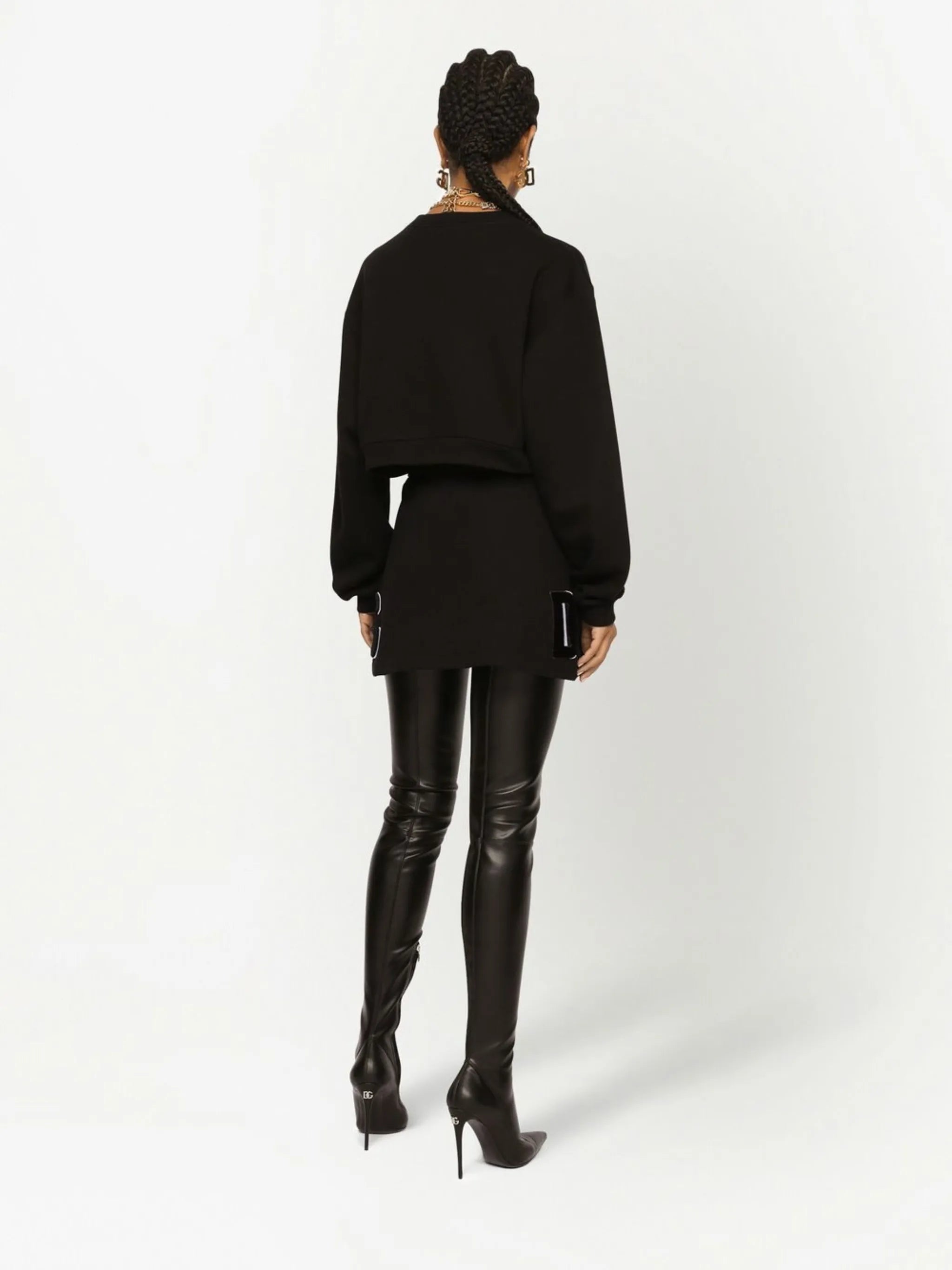 DG-logo cropped sweatshirt
