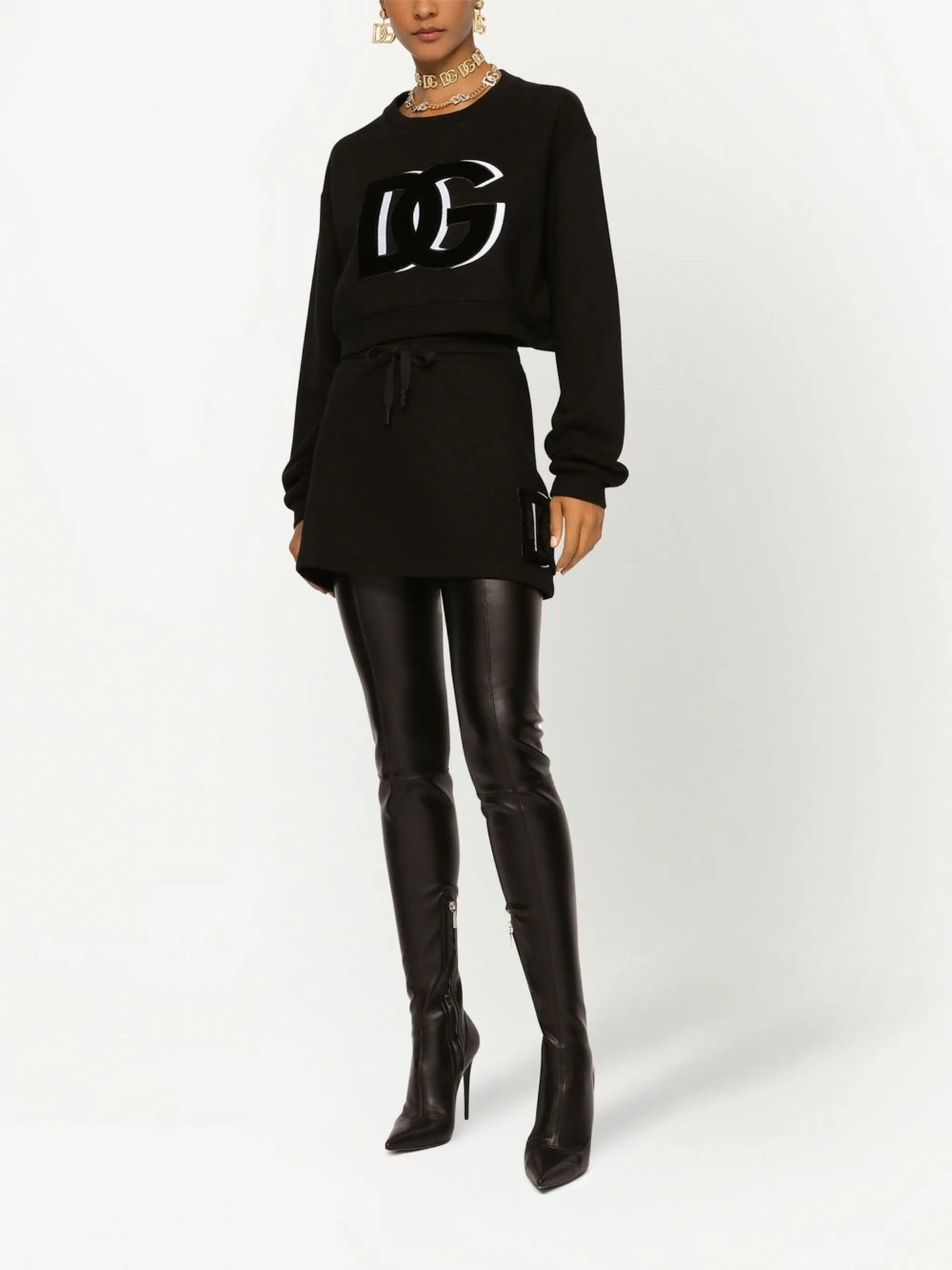 DG-logo cropped sweatshirt