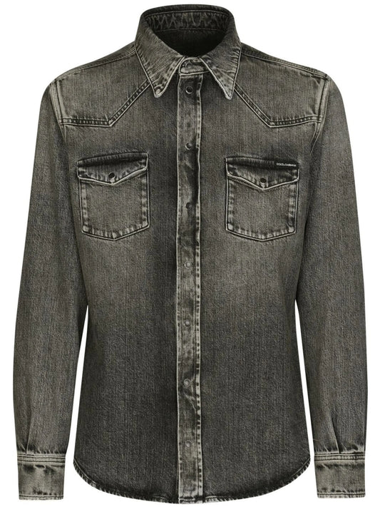 faded denim shirt