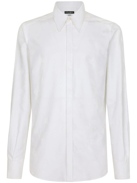 Martini-fit jacquard shirt