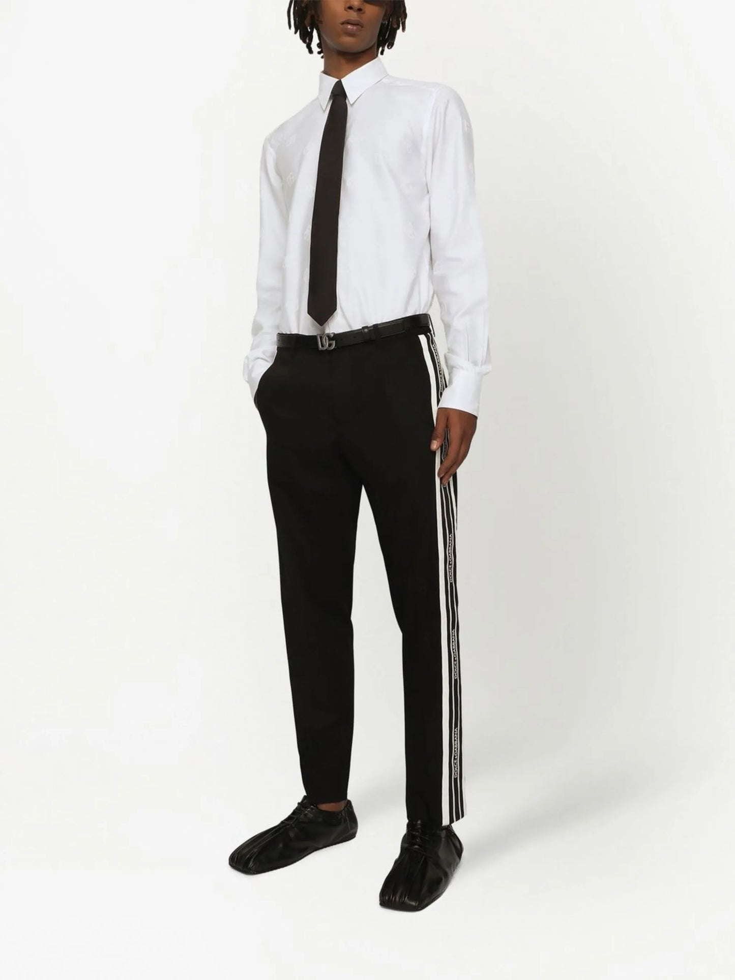 Martini-fit jacquard shirt