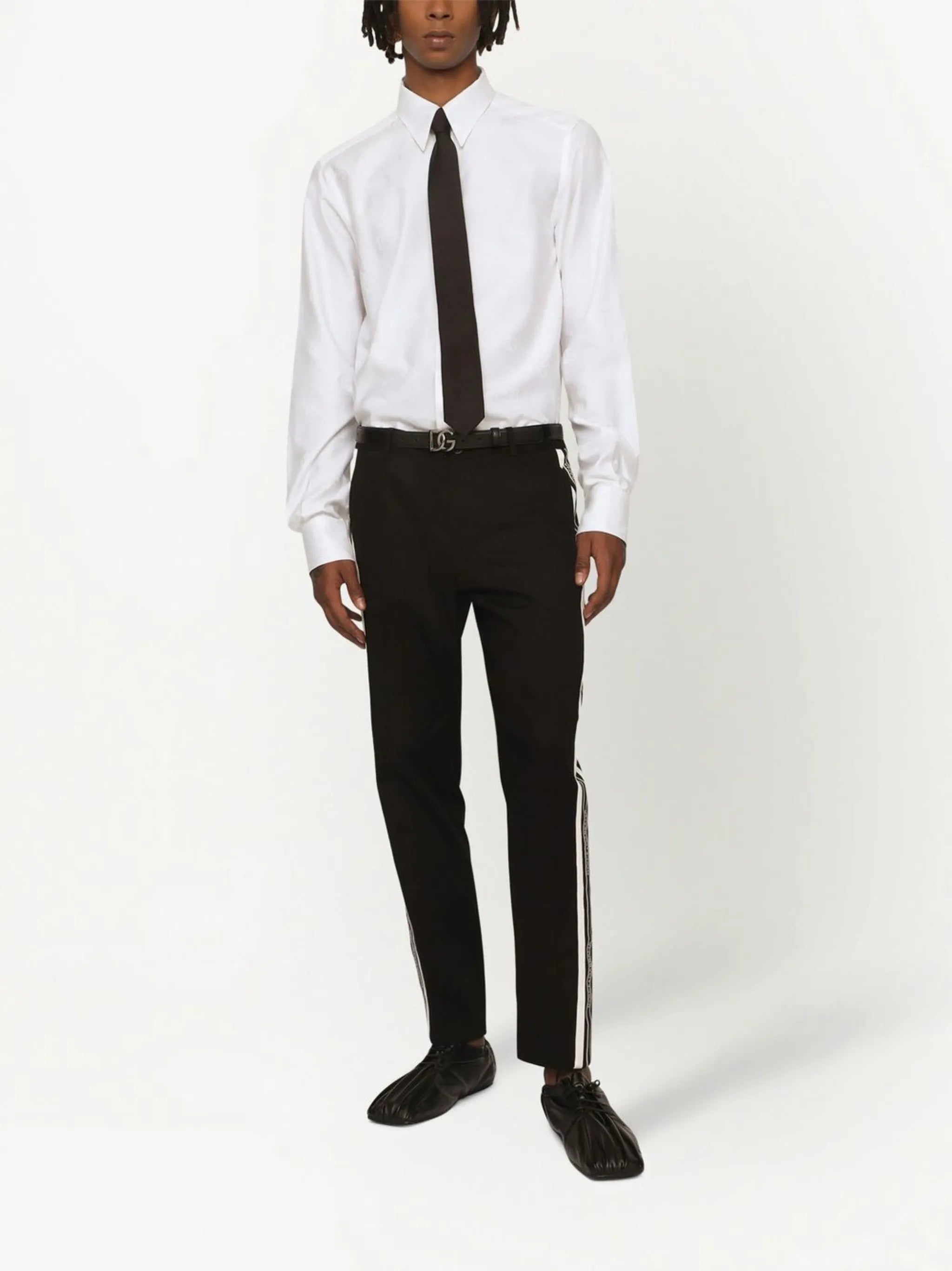 Martini-fit jacquard shirt