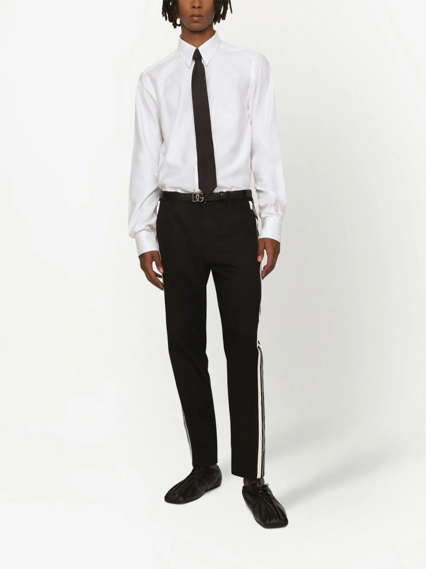 Martini-fit jacquard shirt
